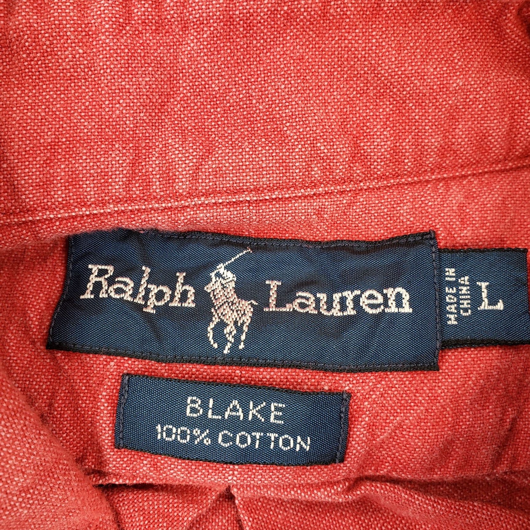 Ralph Lauren Ralph Lauren Mens Red Large Long Sleeve Button Up Shirt Size US L / EU 52-54 / 3 - 5 Thumbnail