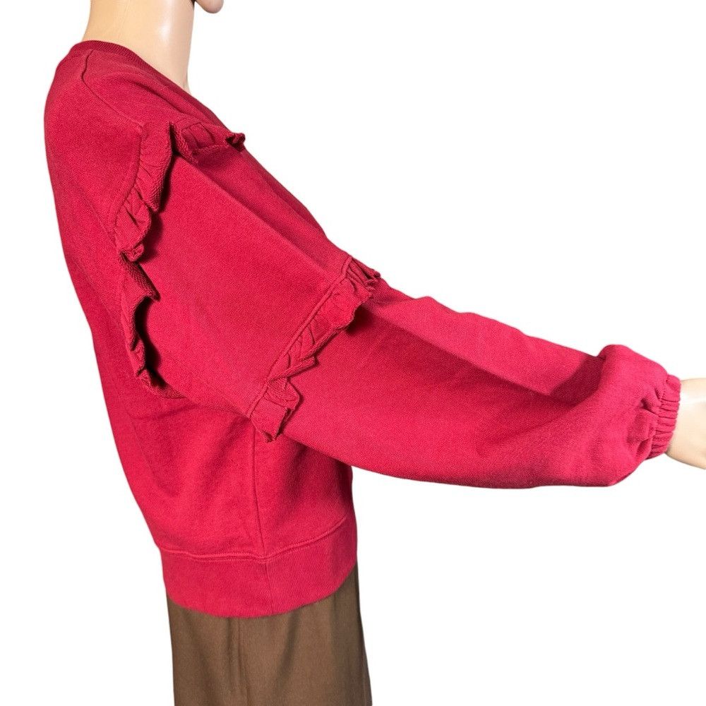 Rebecca Minkoff NWT New Rebecca Minkoff Evelyn Cotton Red Sweatshirt Size X Size XS / US 0-2 / IT 36-38 - 3 Thumbnail