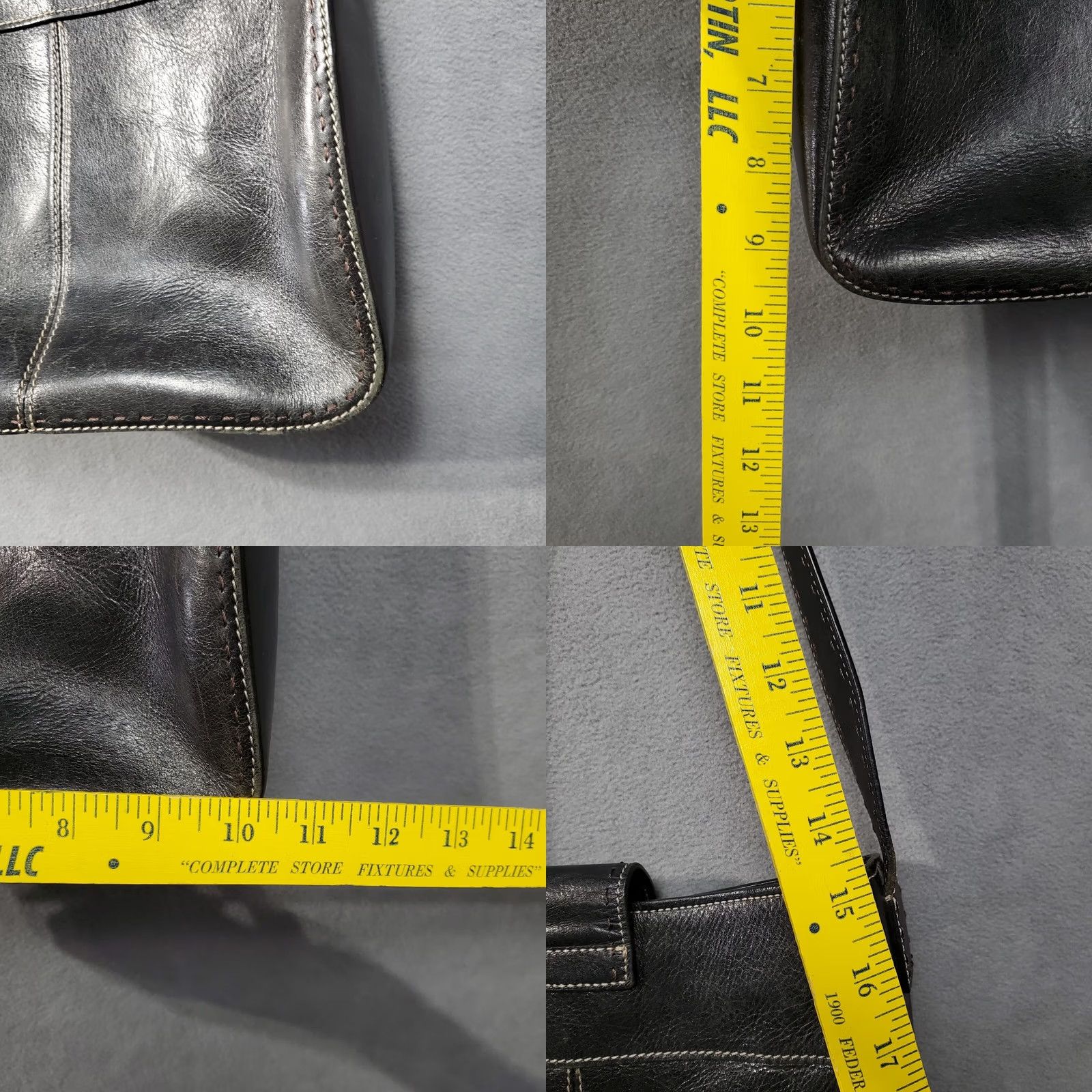 Fossil VINTAGE Fossil Black Leather Bucket Shoulder Bag ZB9097 Size ONE SIZE - 8 Thumbnail