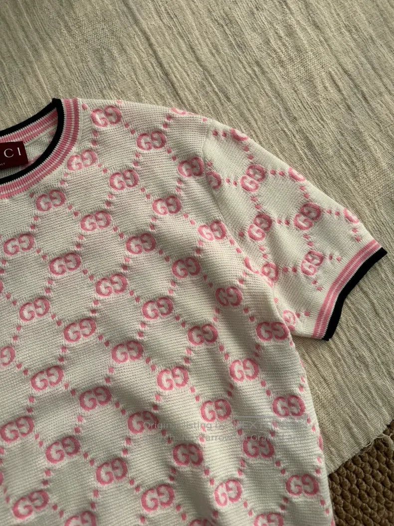 Gucci Gucci Classic GG pattern full-print knitted short sleeves Size S / US 4 / IT 40 - 5 Thumbnail
