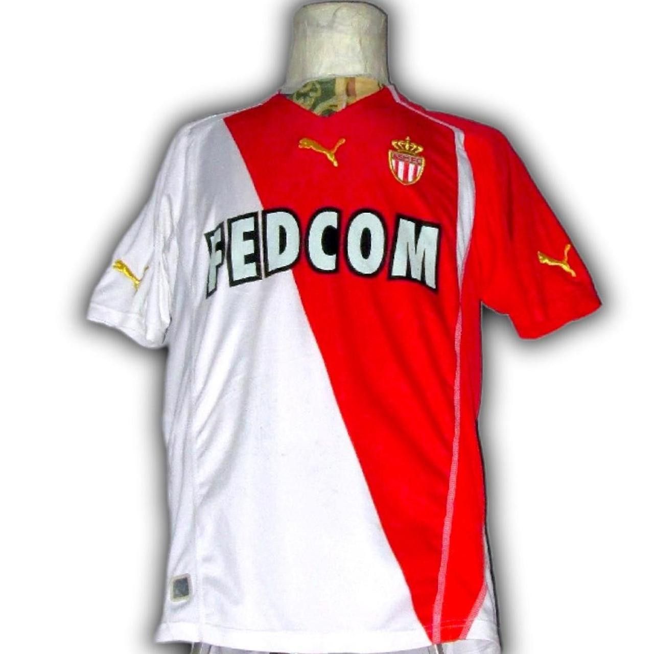 Puma As Monaco 2004 2005 2006 Home Shirt Jersey Size US L / EU 52-54 / 3 - 2 Thumbnail