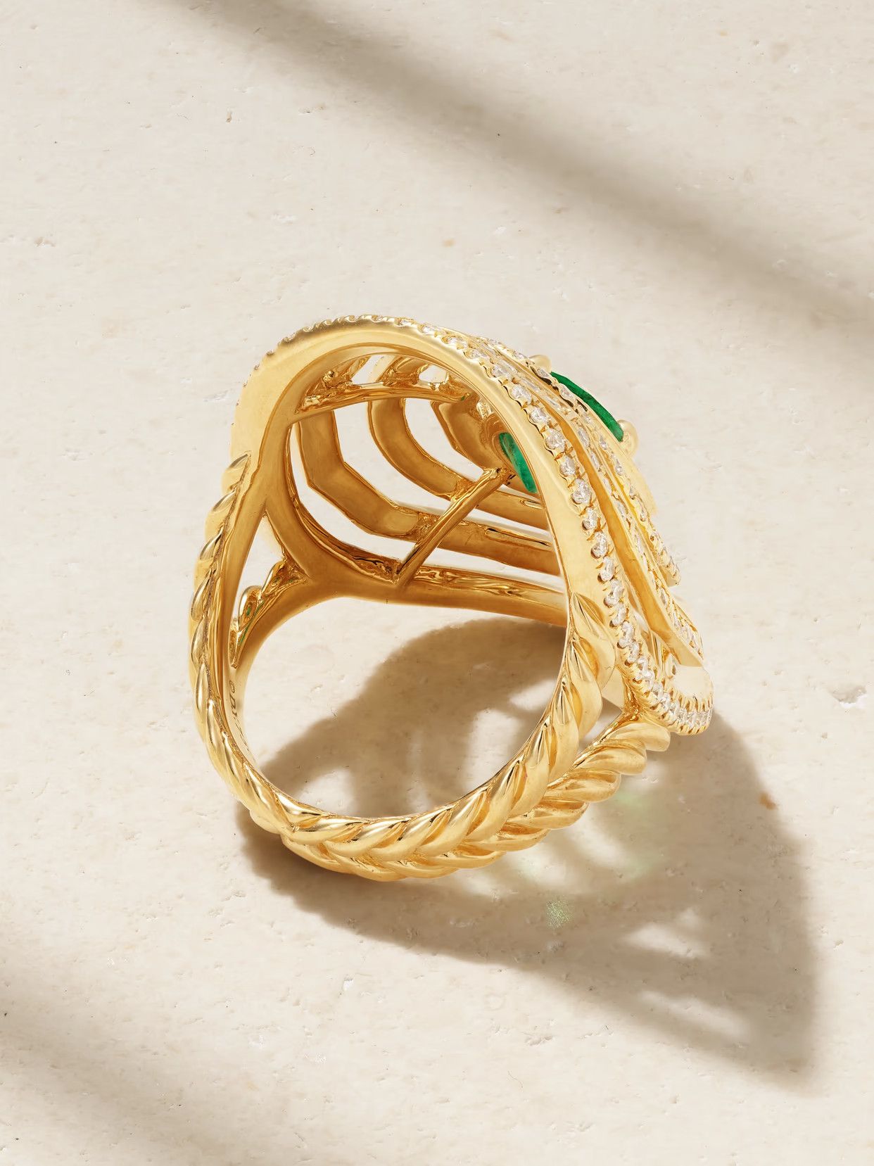 David Yurman oc11z0625 Size:10/ Ring 18k Yellow Gold Full Pave Diamonds Size ONE SIZE - 3 Thumbnail