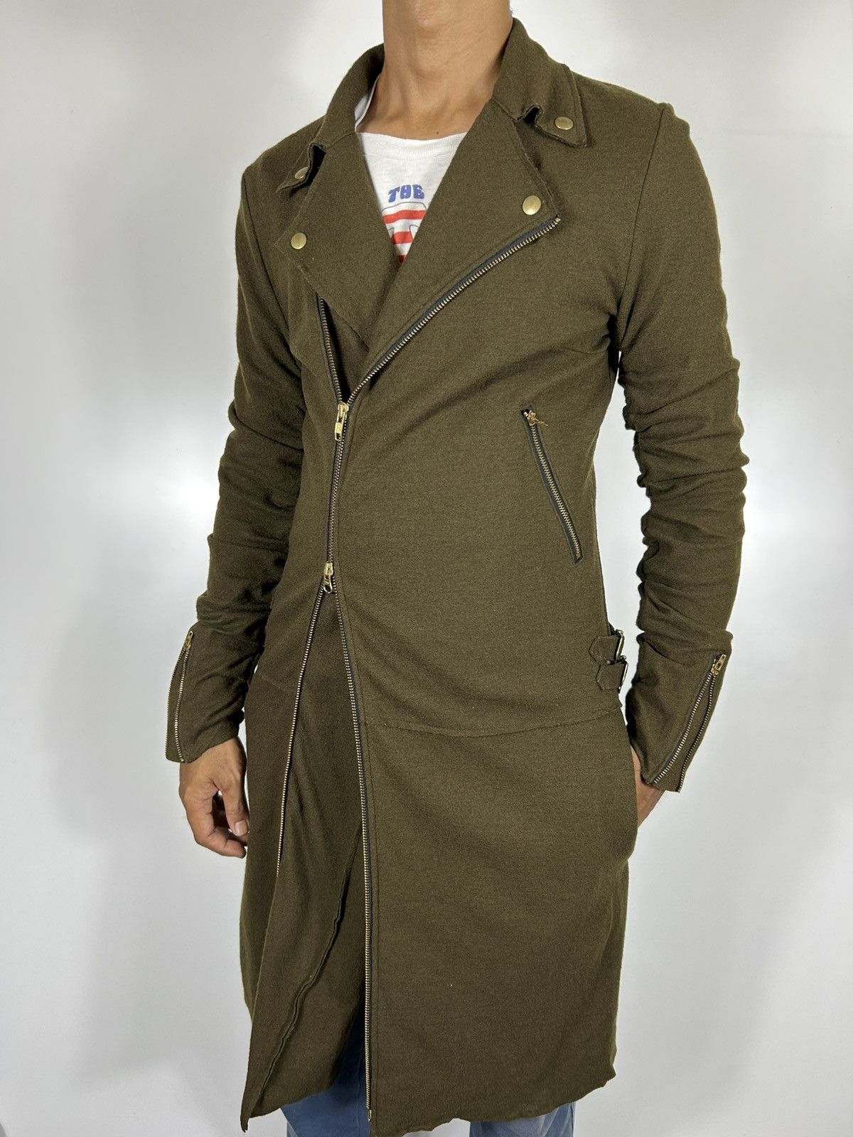 Japanese Brand 🔥Rare Jelly Garcia Japan Wool Double Collar Long Jacket Size S / US 4 / IT 40 - 1 Thumbnail
