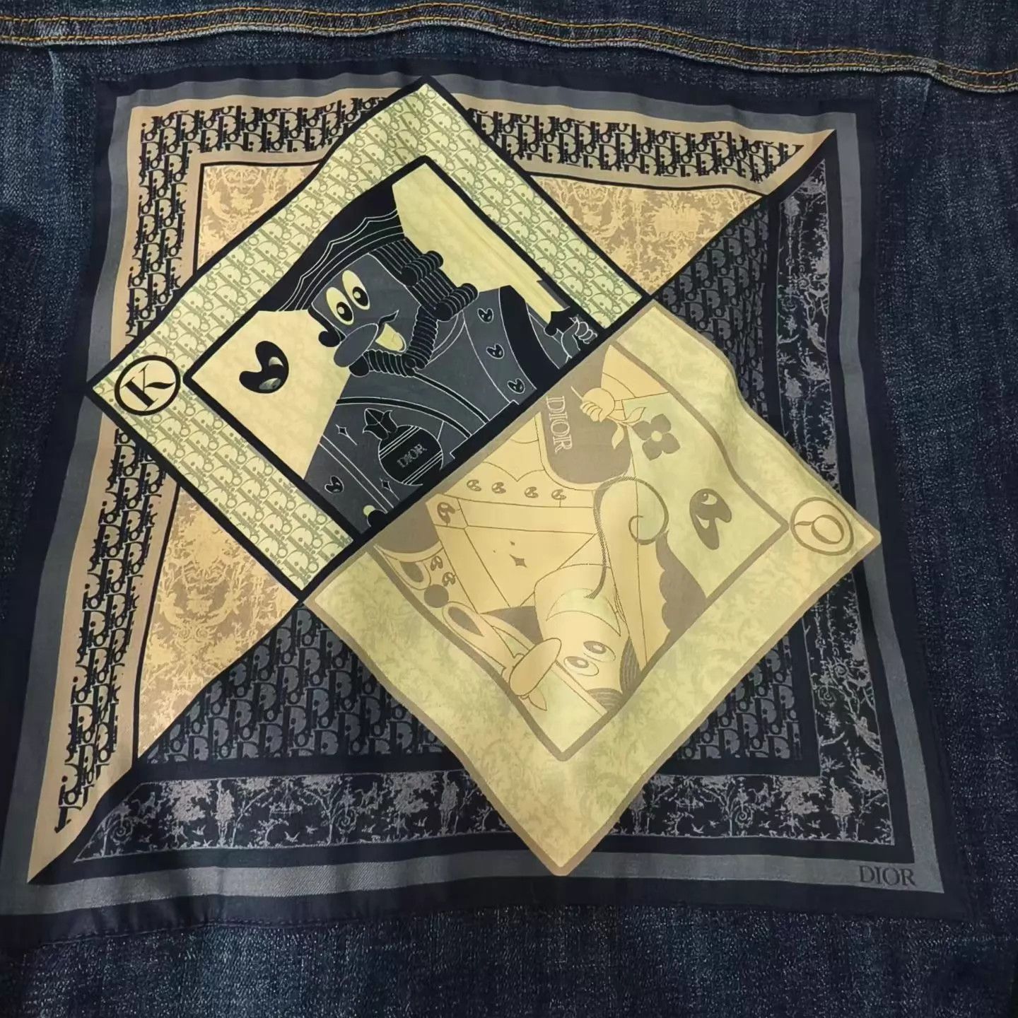 Dior Dior x Kenny Scharf Poker Oblique Denim Jacket Size US L / EU 52-54 / 3 - 5 Thumbnail