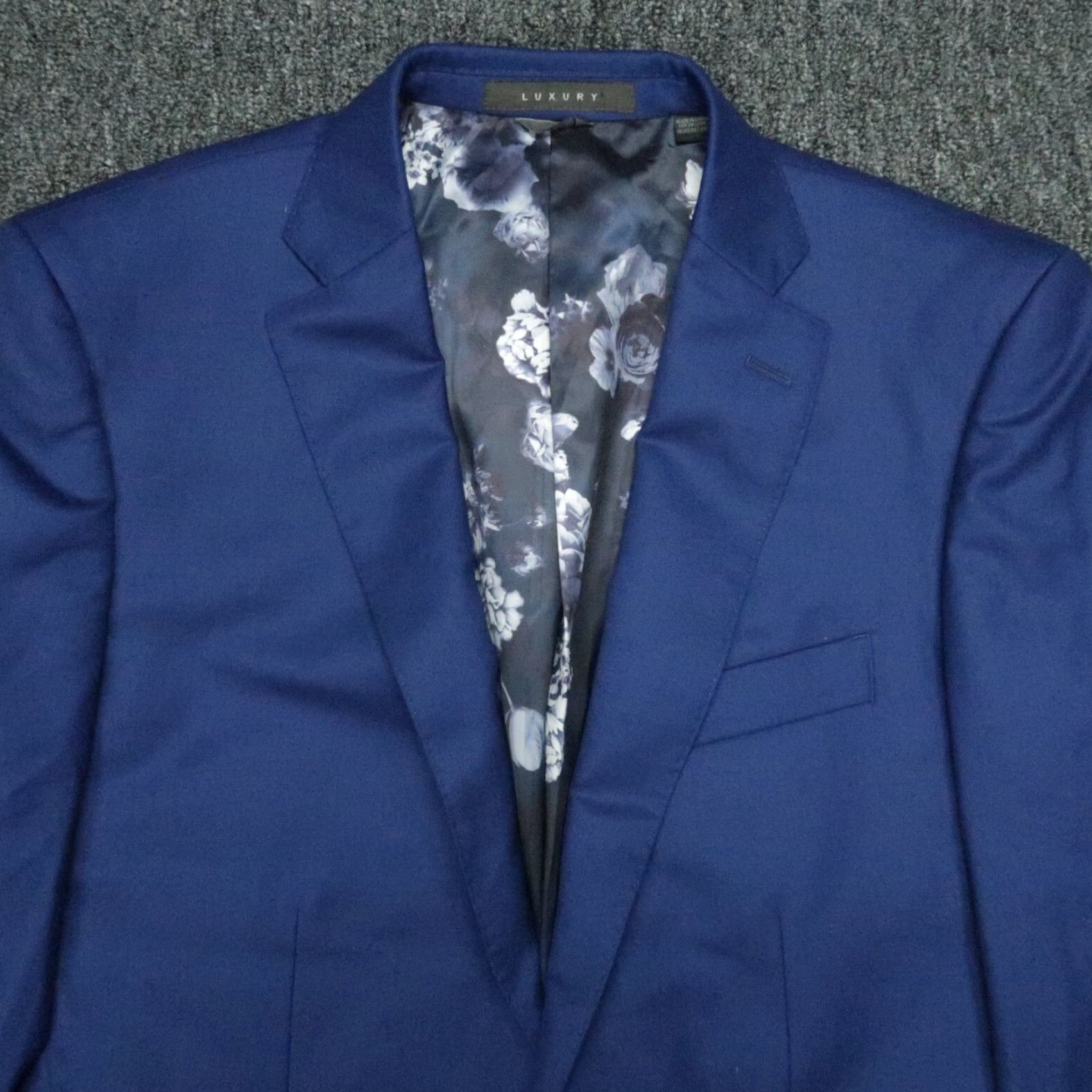 Vintage Indochino Blazer 38R Blue Wool Cashmere Single Breasted Regular Fit Formal Jacket NWT Mens Size 38R - 2 Thumbnail