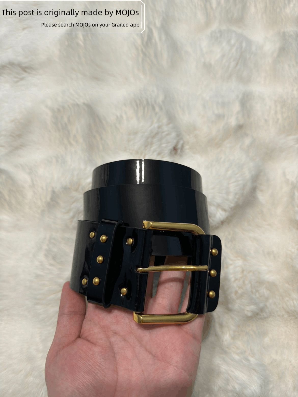 Saint Laurent Paris Sz 85 Saint Laurent Paris Patent Leather Cropper Belt Size ONE SIZE - 1 Thumbnail