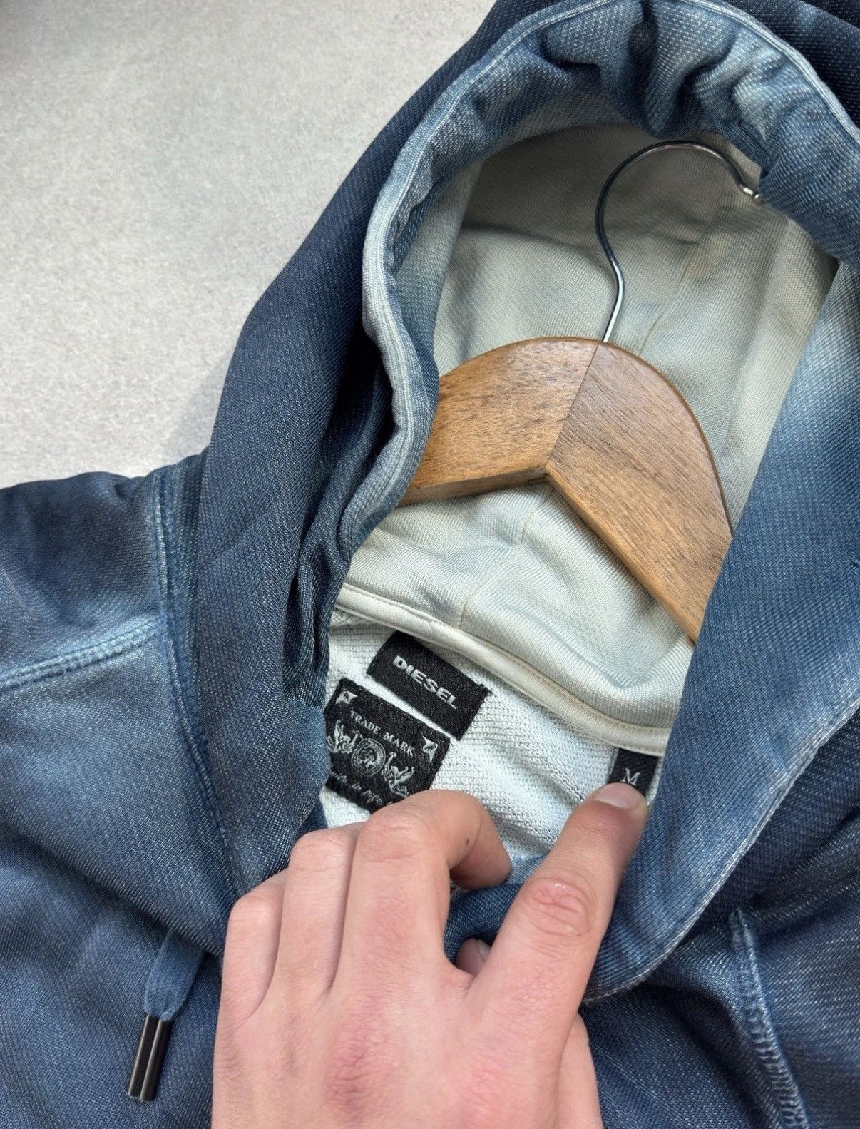 Diesel Diesel Avant Garde Y2K Washed Effect Hoodie Shorts Sleeve Size US M / EU 48-50 / 2 - 5 Thumbnail