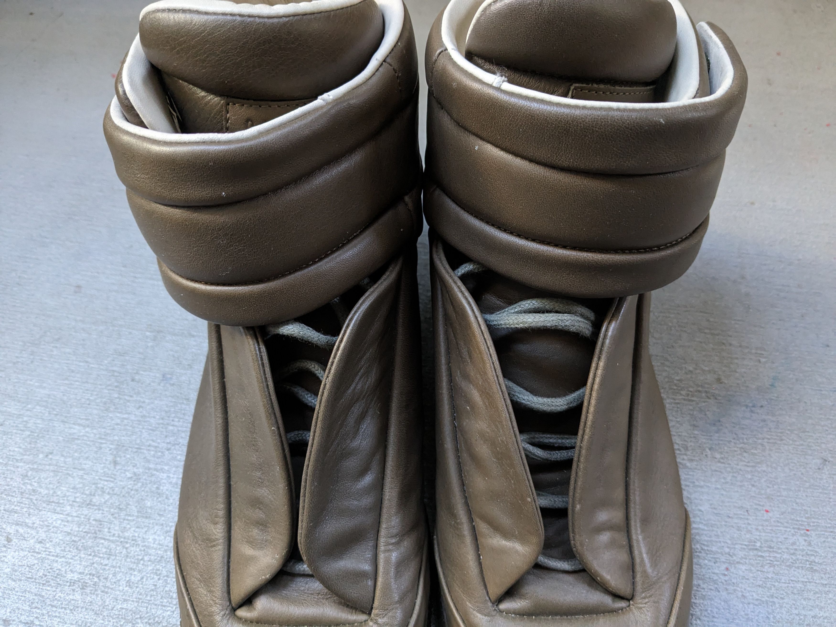 Maison Margiela Maison Margiela Future 9 Olive Green Leather High Tops Size US 9 / EU 42 - 3 Thumbnail