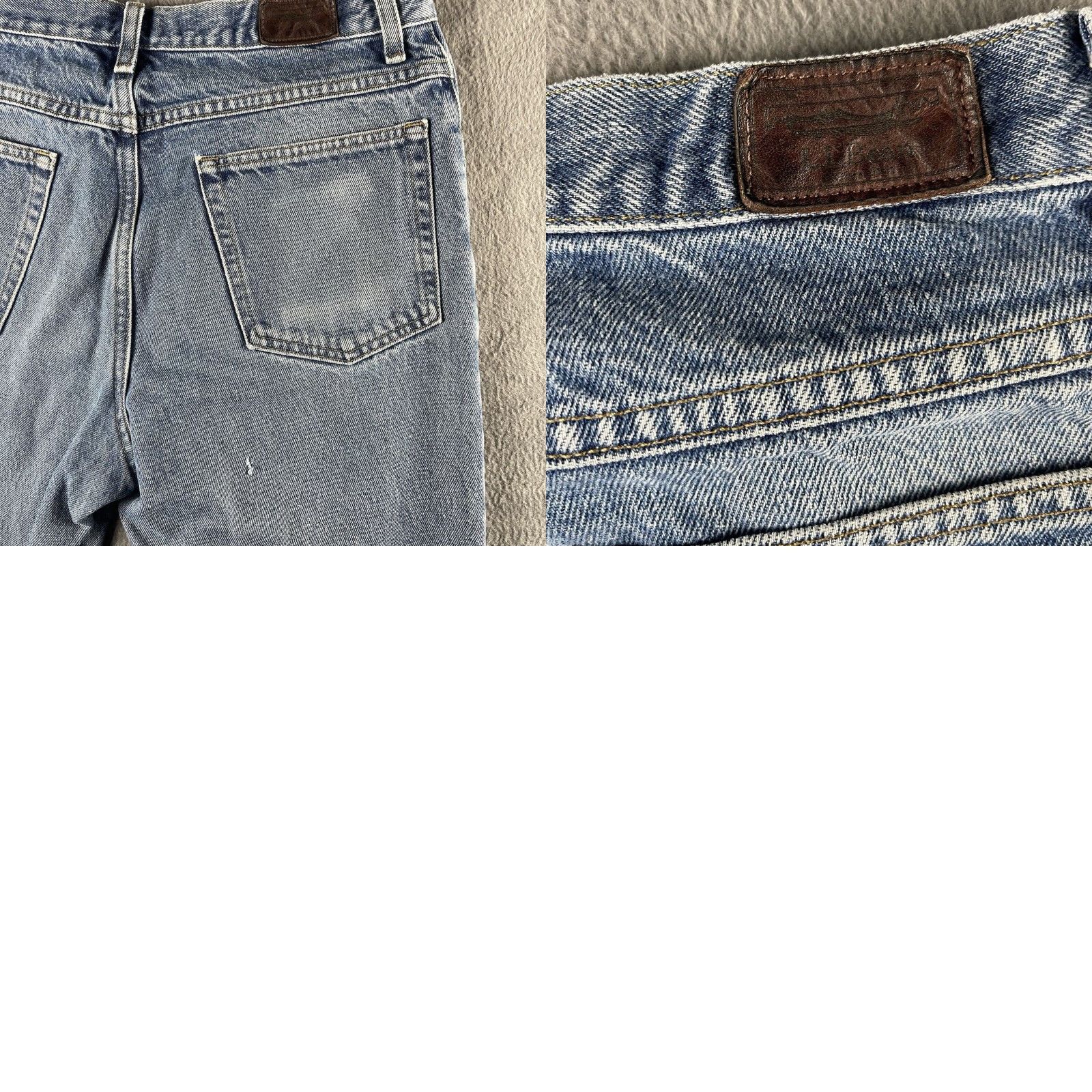 Vintage L.L. Bean Jeans Mens Natural Fit 31x29 Denim Blue Straight Pockets Belt Loops Zip Front Casual Workwear Vintage: No Mens Size US 32 / EU 48 - 8 Thumbnail