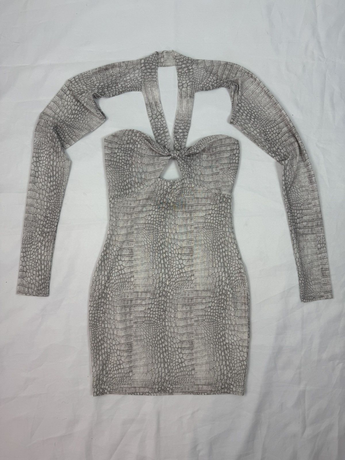Lioness Miracle Mile Snakeskin-Print Python Mini Dress Size S / US 4 / IT 40 - 7 Thumbnail