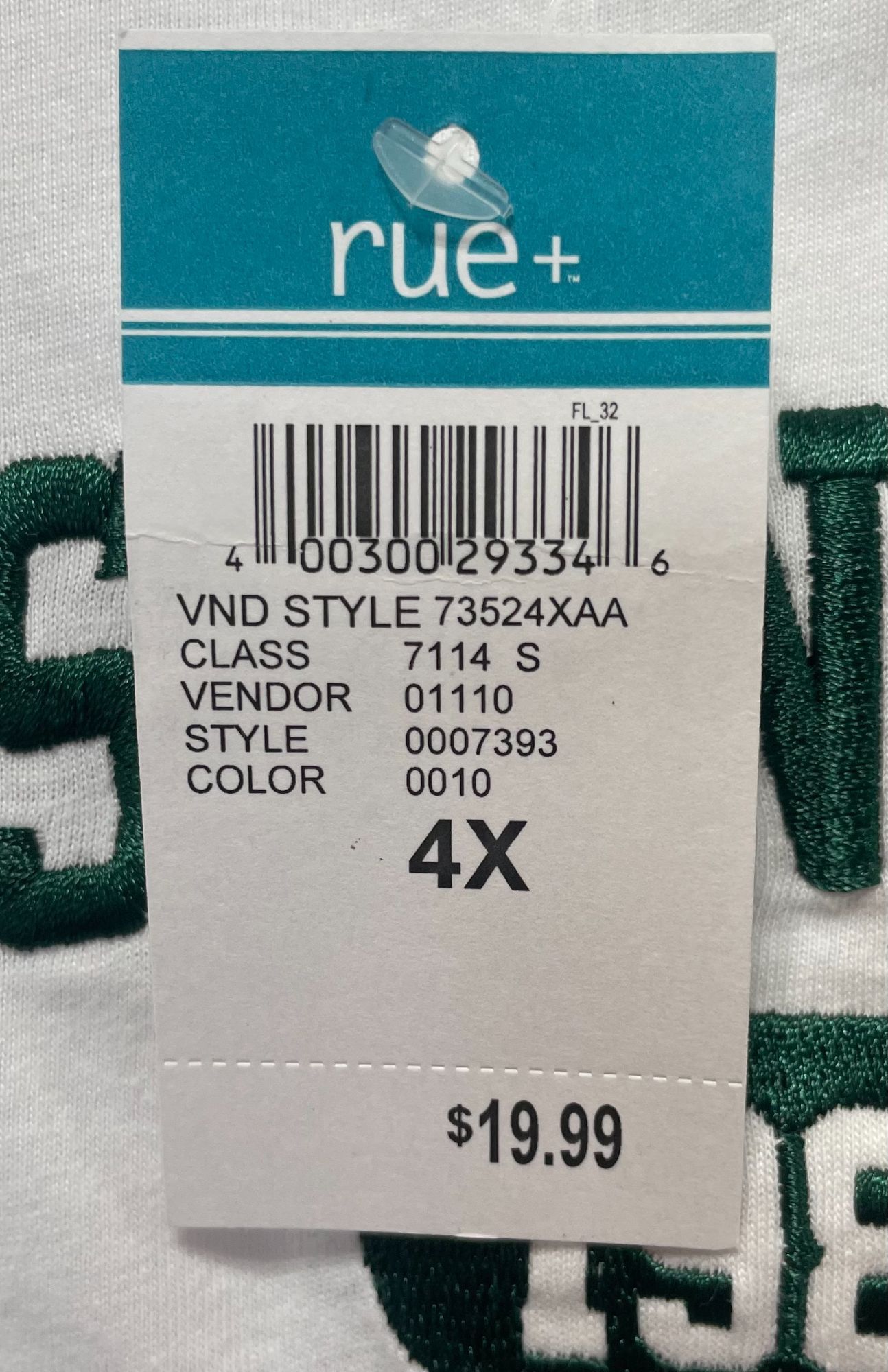 rue21 Rue 21 - Women's long Sleeves T-Shirt - Graphic Tee - Green/ Size 4XL / US 24-26 - 7 Thumbnail