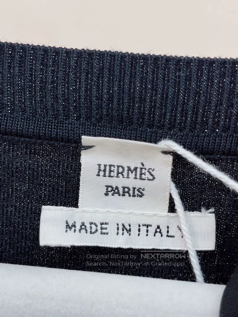 Hermes Hermes Black Embroidered Sweater Size XS / US 0-2 / IT 36-38 - 3 Thumbnail