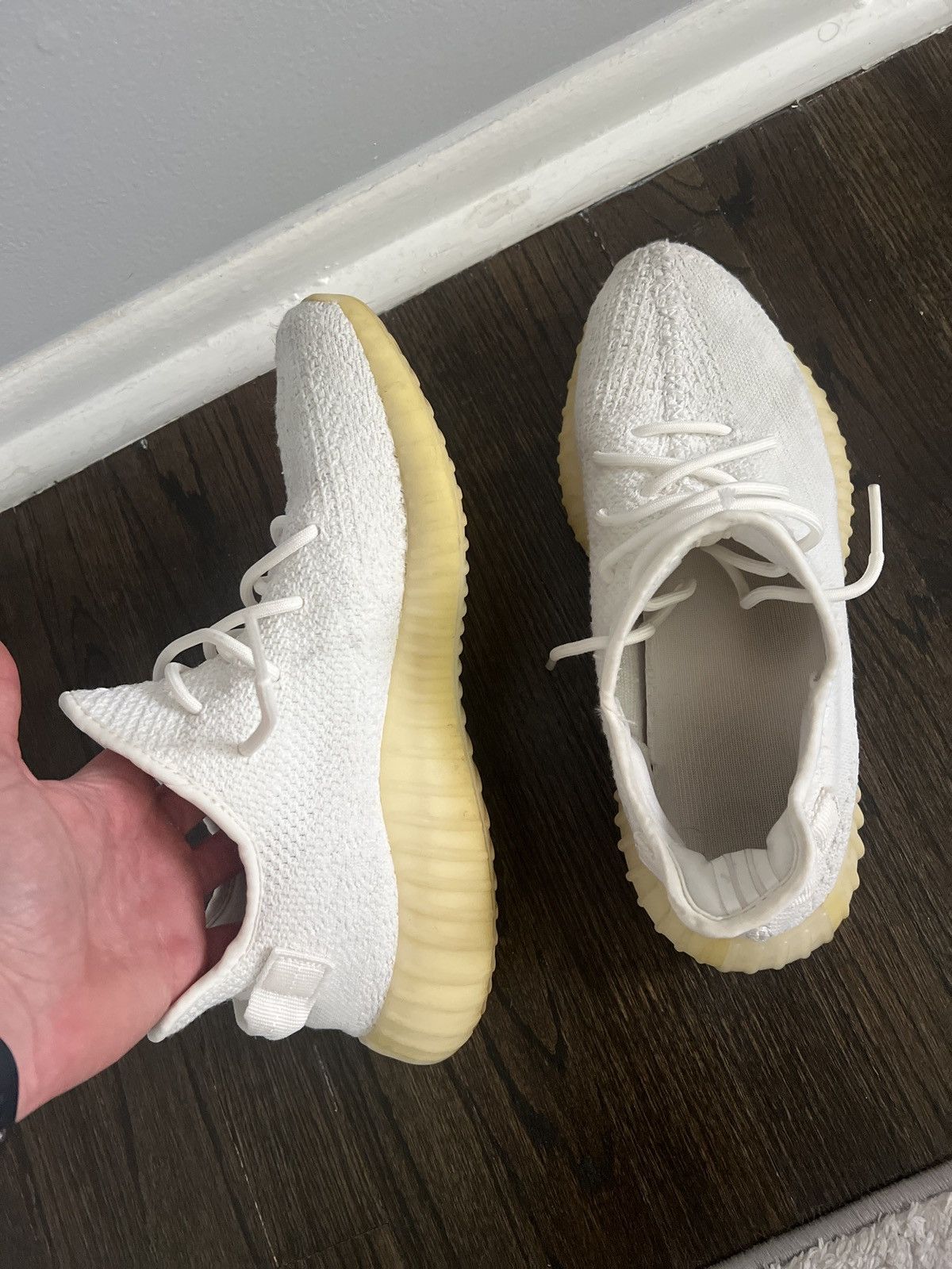 Adidas × Kanye West Adidas Yeezy 350 V2 Cream White Size US 11 / EU 44 - 2 Thumbnail