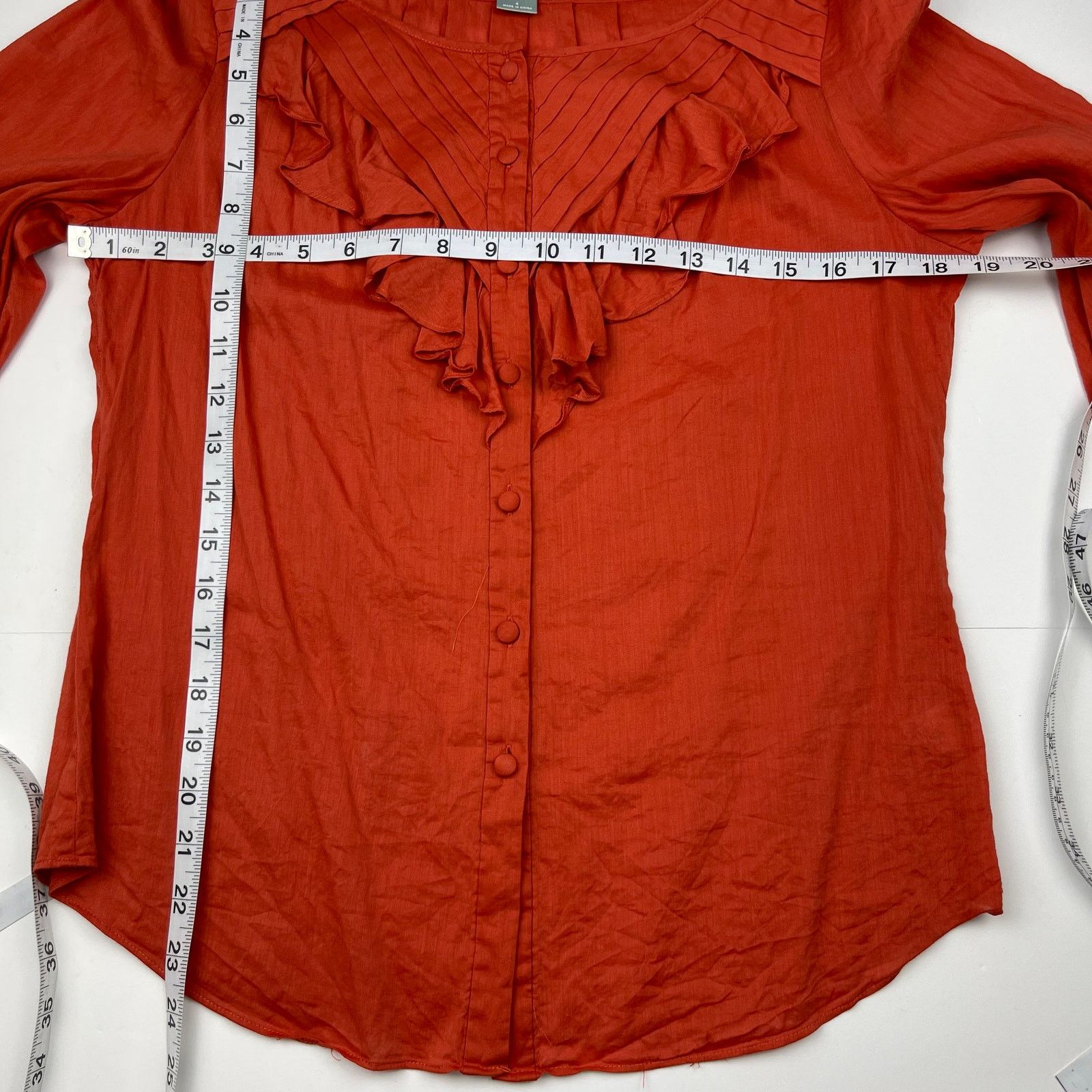 Anthropologie Maeve Anthropologie Nicoleta Ruffled Peasant Blouse, 4 Size S / US 4 / IT 40 - 7 Thumbnail