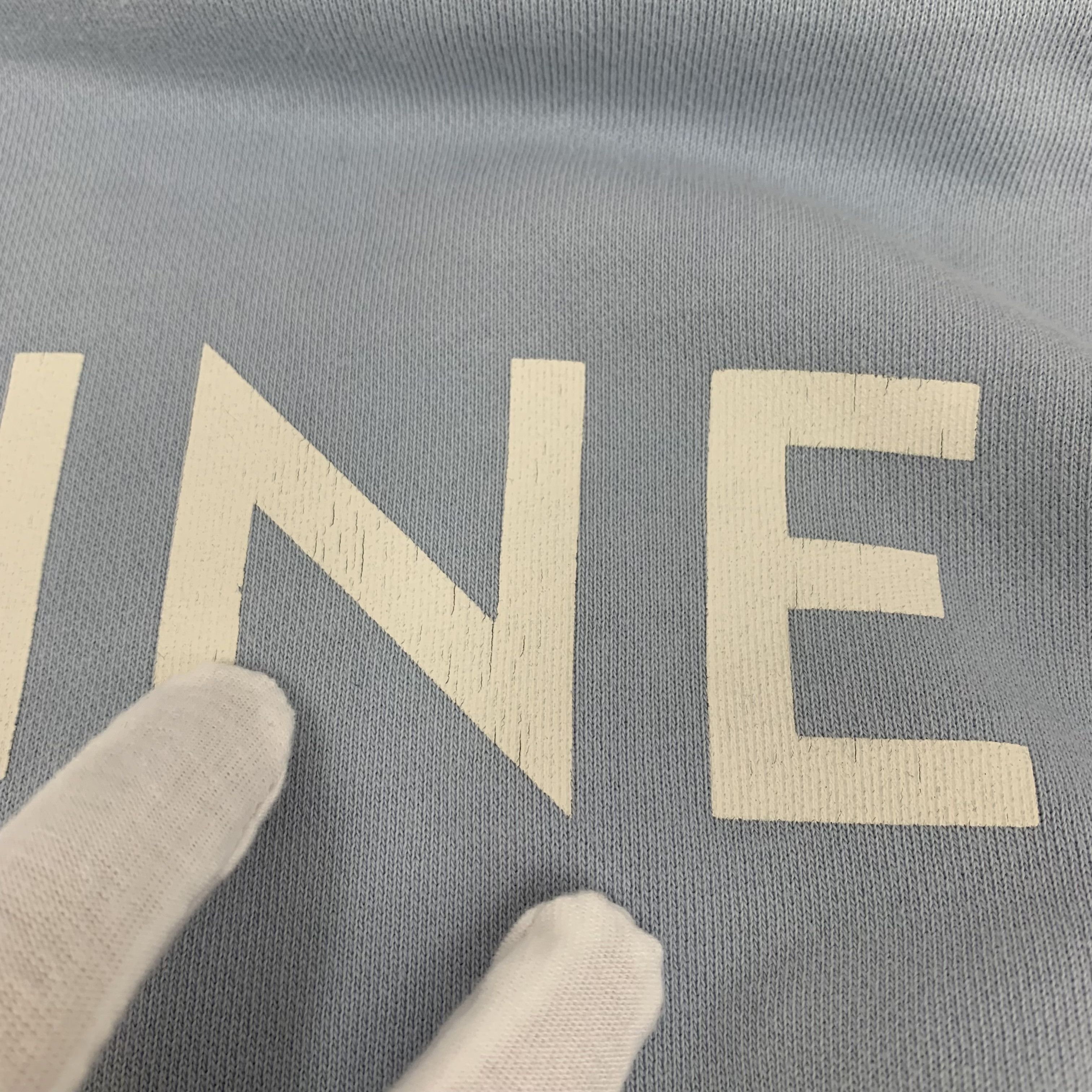 Celine Celine Logo Hoodie Light Blue (L) Size L / US 10 / IT 46 - 3 Thumbnail