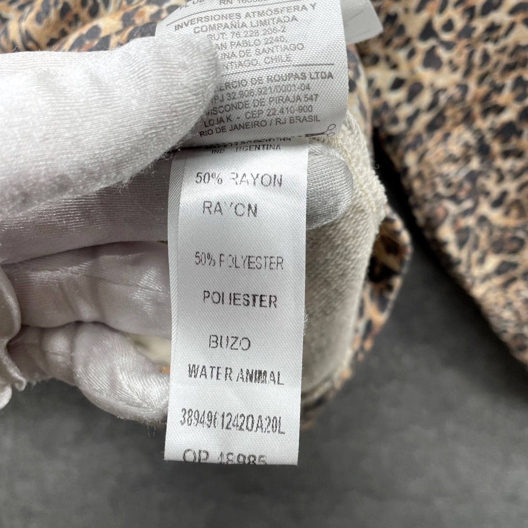 Vintage Kosiuko Sweatshirt Leopard Print Womens XL Ballon Sleeve Boat Neck Beige Size XL / US 12-14 / IT 48-50 - 7 Thumbnail