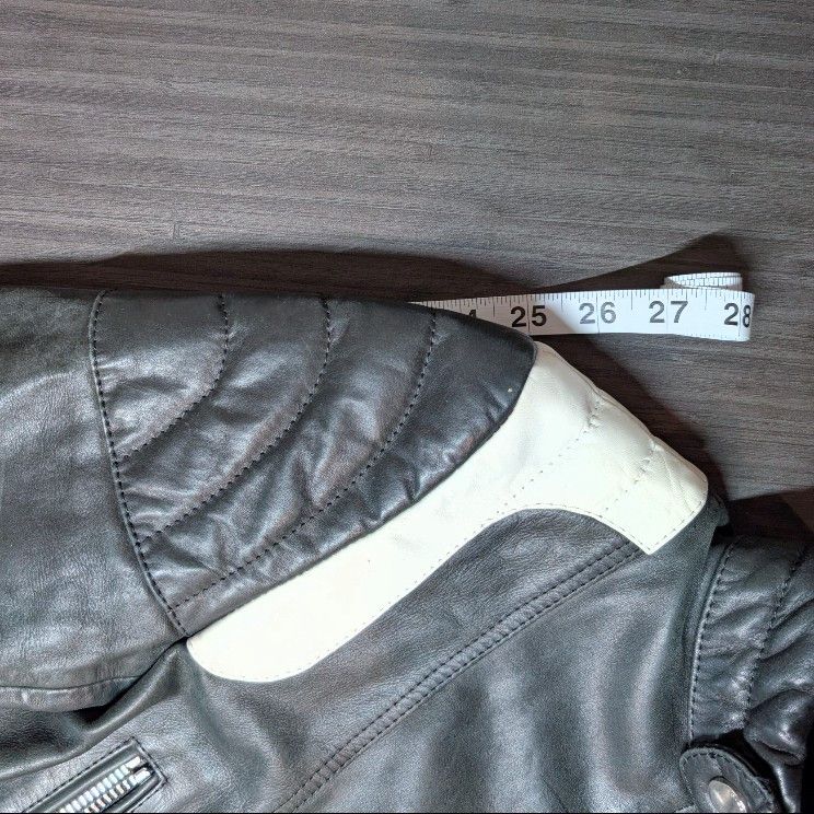 Diesel Diesel Black and White Cowhide Leather Motorcycle Jacket Size US S / EU 44-46 / 1 - 17 Thumbnail