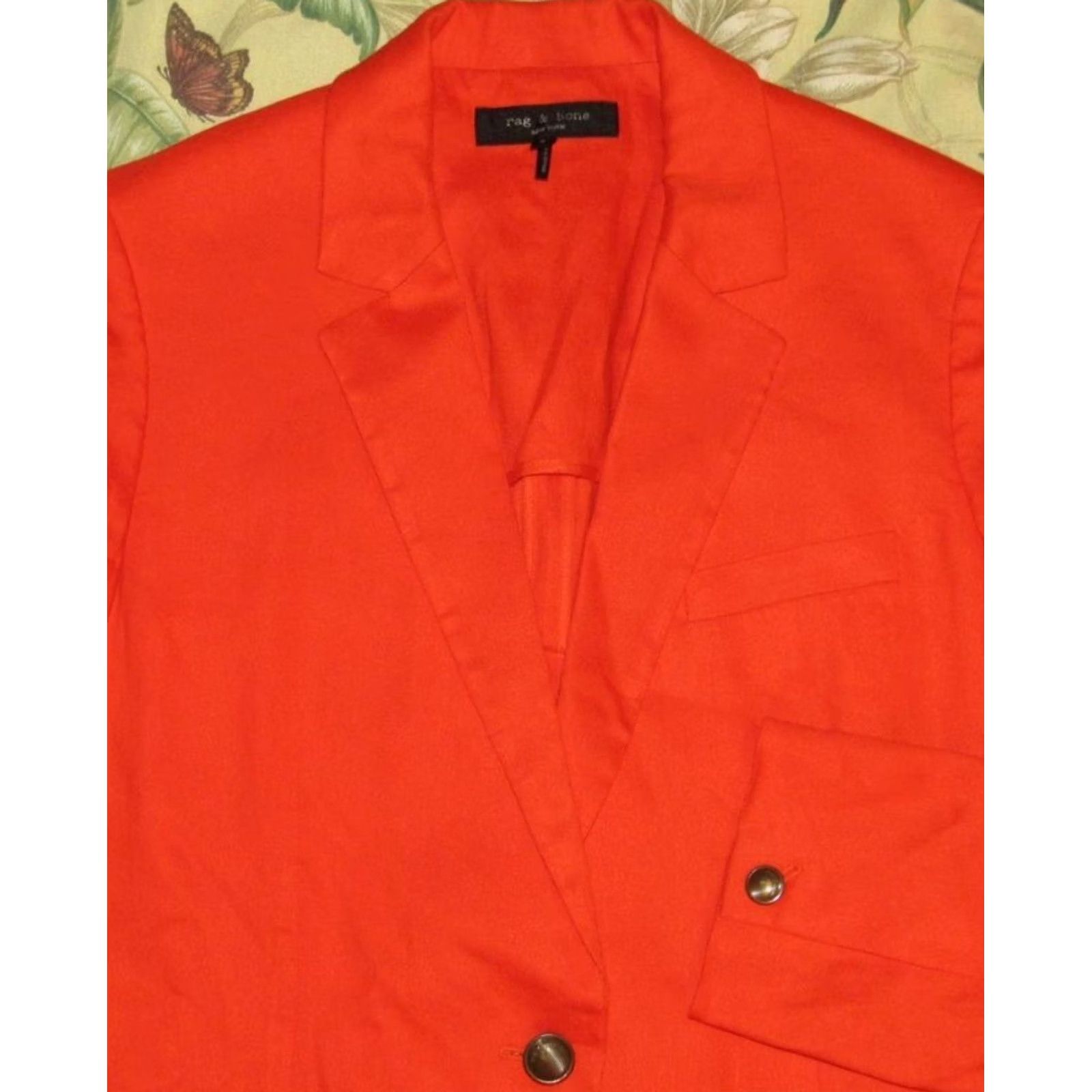 Rag & Bone RAG & BONE Orange Linen Blend Blazer Jacket 8 Blazer Women XS? Size M / US 6-8 / IT 42-44 - 2 Thumbnail