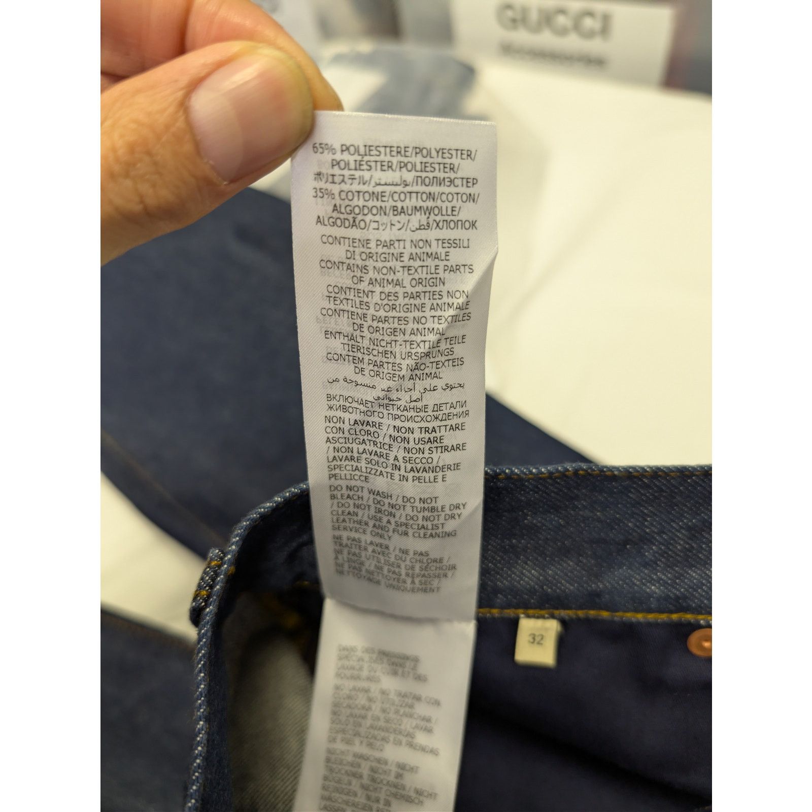 Gucci o1rshd1 Horsebit Straight-Leg Denim Pants in Indigo Blue Size US 32 / EU 48 - 17 Thumbnail