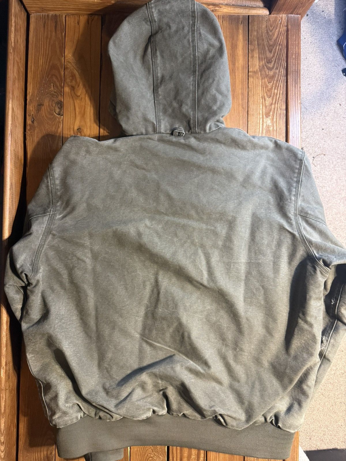 Carhartt Vintage 90s Red Head Carhartt Style Faded Green Work Jacket Size US XL / EU 56 / 4 - 4 Thumbnail