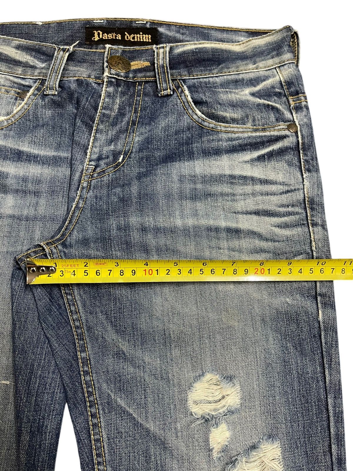 semanticdesign Vintage Japanese Brand Blue Wash Distressed Loose Jeans Size US 30 / EU 46 - 14 Thumbnail