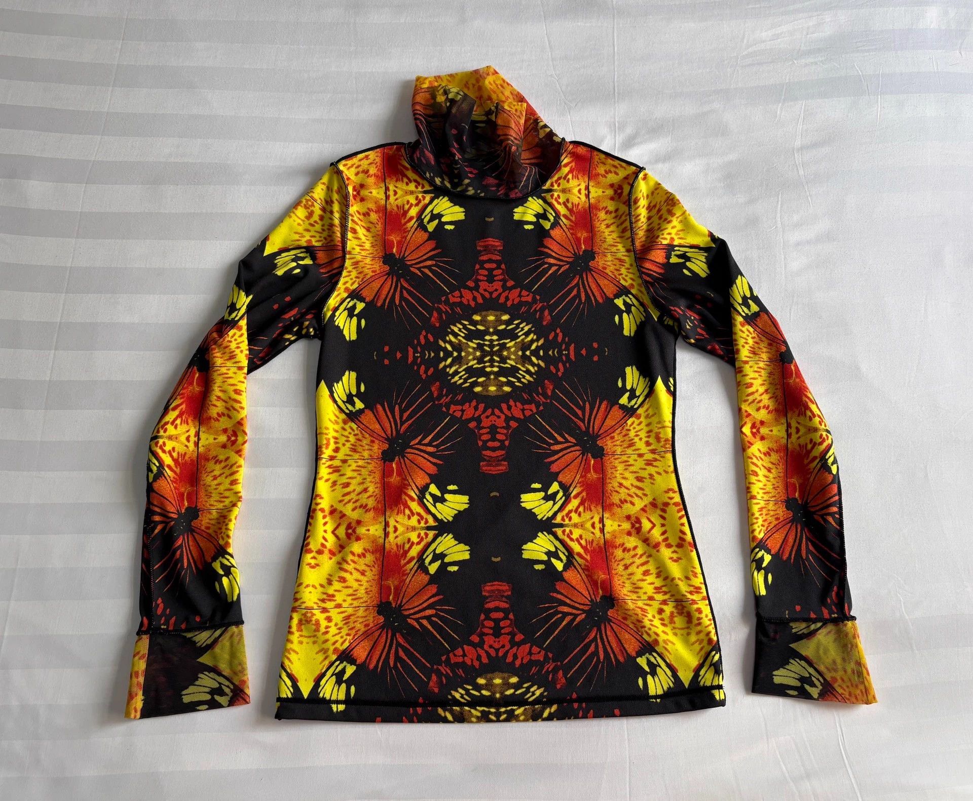 Jean Paul Gaultier Vintage Jean Paul Gaultier Flame Butterfly Tulle Top Size S / US 4 / IT 40 - 1 Thumbnail