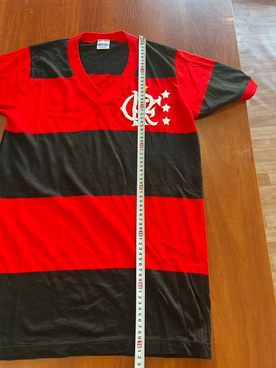 Vintage 1970/80 RARE FLAMENGO HOME SOCCER JERSEY SHIRT CAMPEA Size US M / EU 48-50 / 2 - 17 Thumbnail