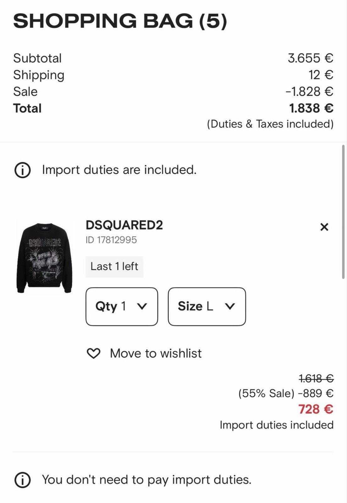 Dsquared2 DSQUARED 2 Las Vegas print sweatshirt Size US L / EU 52-54 / 3 - 3 Thumbnail
