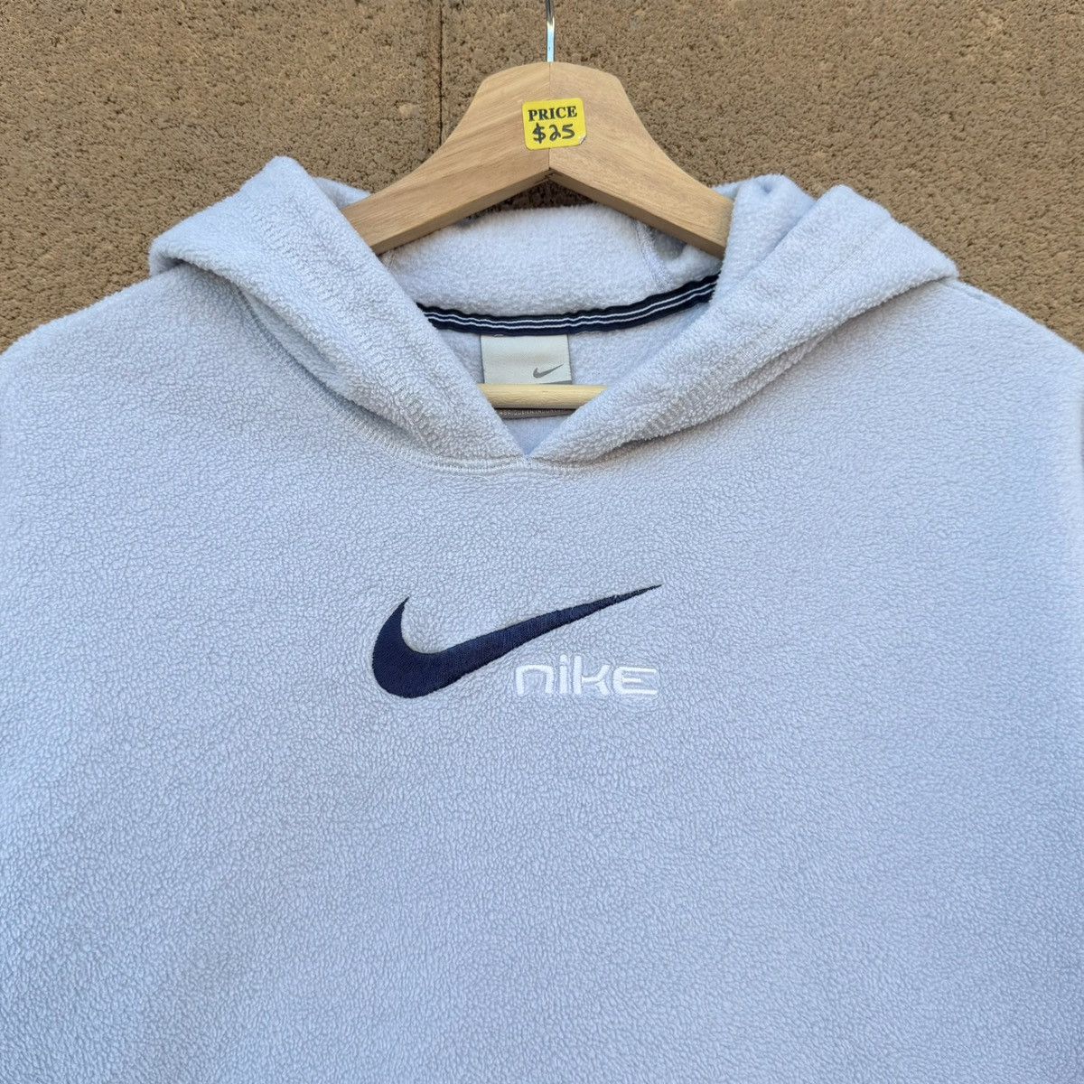Nike Vintage Y2K Nike Fleece Pullover Hoodie Light Blue Medium Size US M / EU 48-50 / 2 - 3 Thumbnail