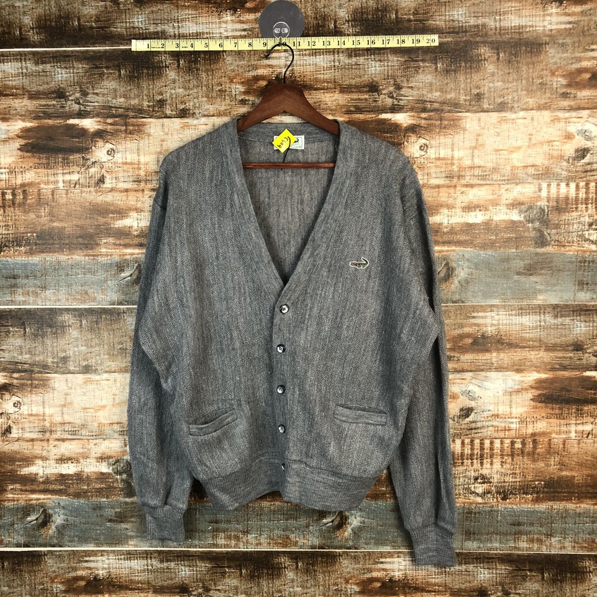 Japanese Brand DL Crocodille vintage Gray Cardigan Knitwear #C604 Size US M / EU 48-50 / 2 - 1 Thumbnail