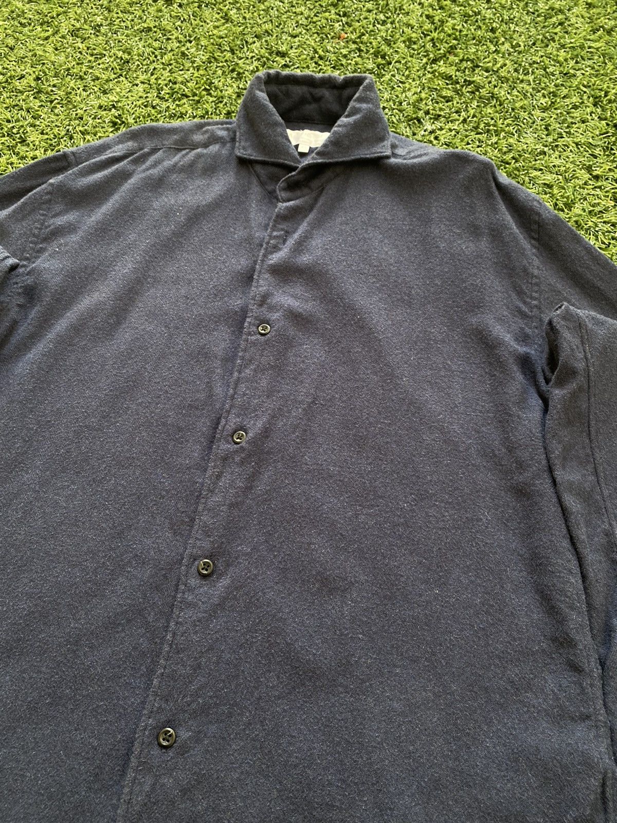 ABAHOUSE ABAHOUSE Blue Wool Shirts Size US M / EU 48-50 / 2 - 5 Thumbnail