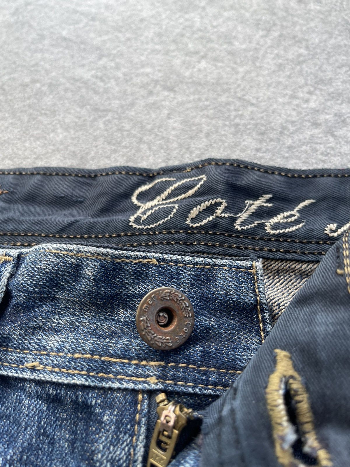 Japanese Brand Vintage Cate Mer selvedge Distressed Denim Pants Size US 33 - 9 Thumbnail