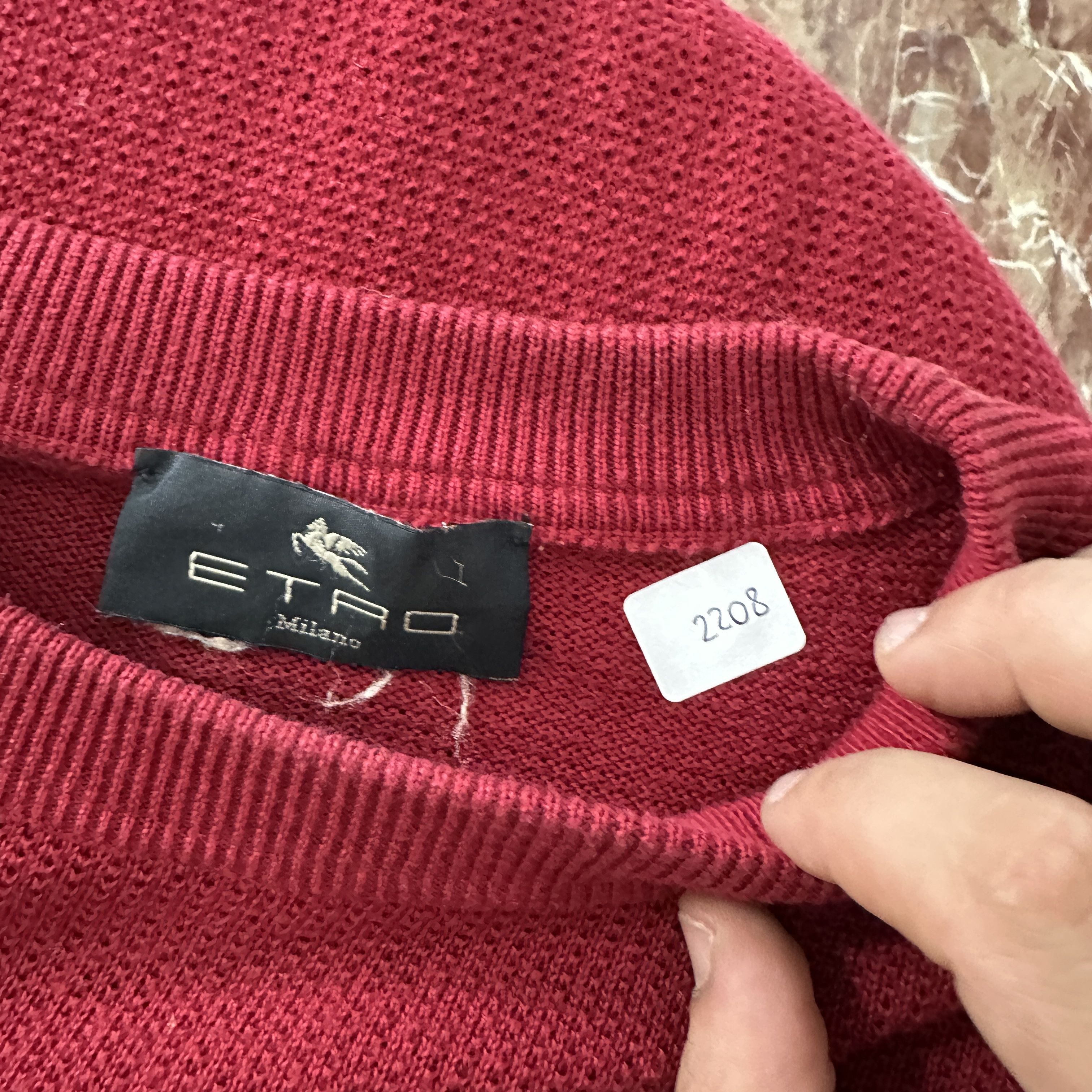 Etro Maglioncino Etro Milano Cotone Logo Ricamato – XL Size US XL / EU 56 / 4 - 4 Thumbnail