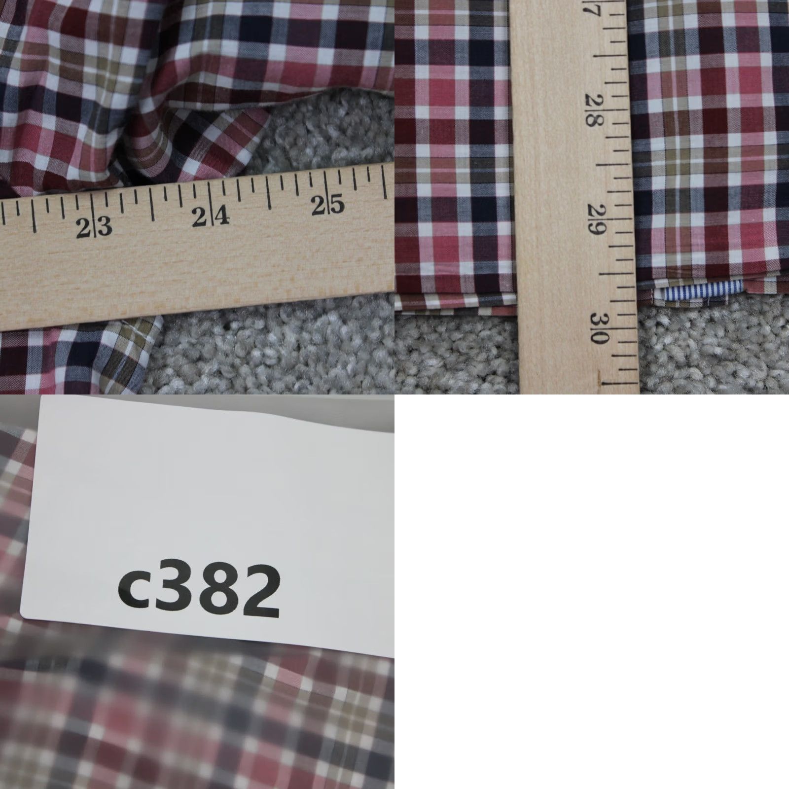 Hugo Boss HUGO BOSS Obert Shirt Mens Medium Red/Pink/Blue/Green Slim Regular Fit Cotton L/S Button-Up Shirt Size US M / EU 48-50 / 2 - 9 Thumbnail