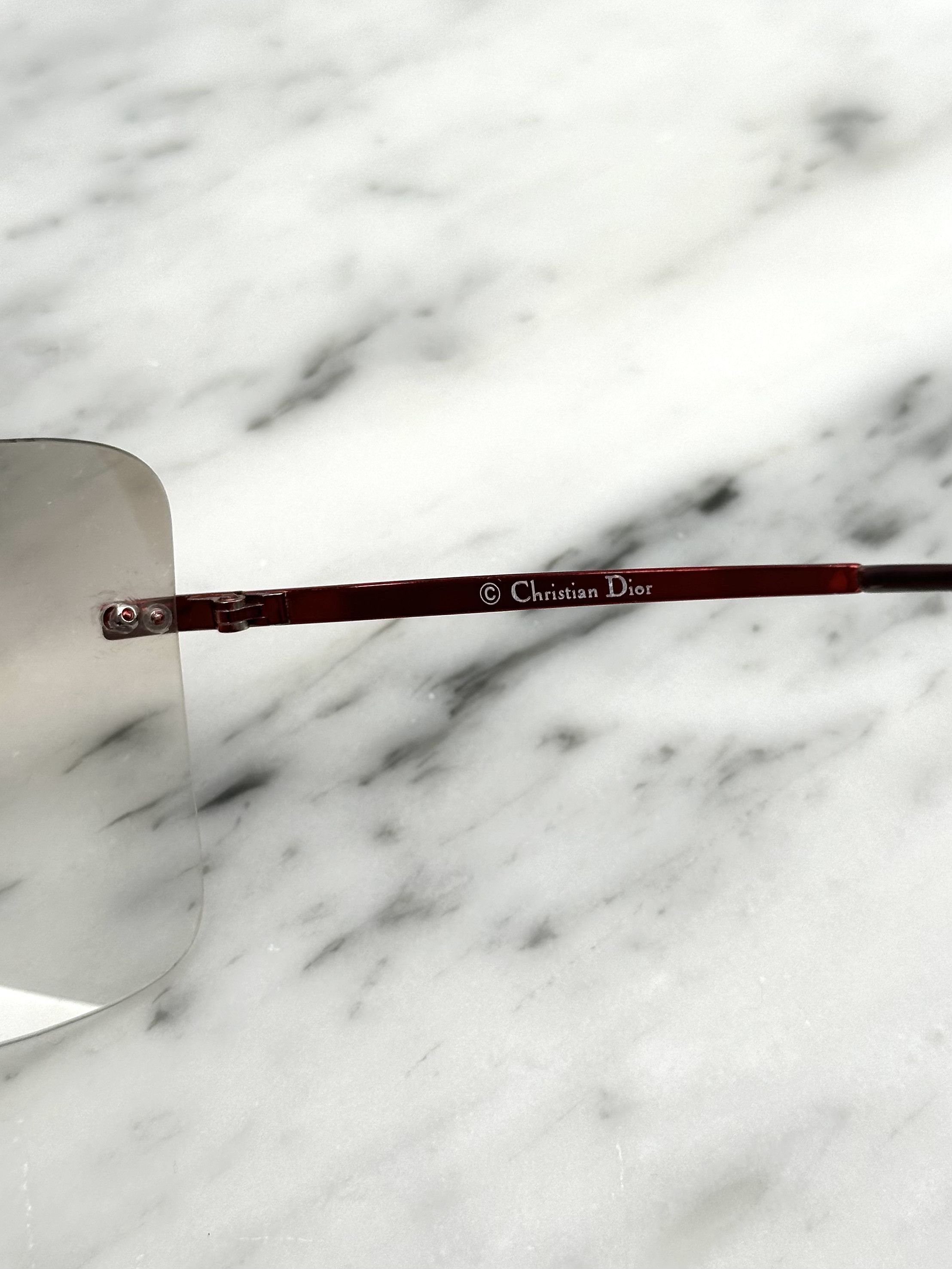 Dior Dior 47 Red Transparent Sunglasses Size ONE SIZE - 4 Thumbnail