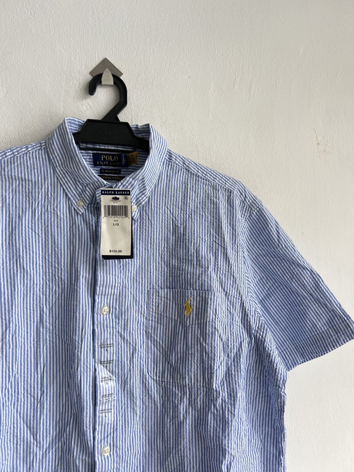 Polo Ralph Lauren RP$125 NWT Polo Ralph Lauren Seersuker Striped Oxford Shirt Size US L / EU 52-54 / 3 - 4 Thumbnail