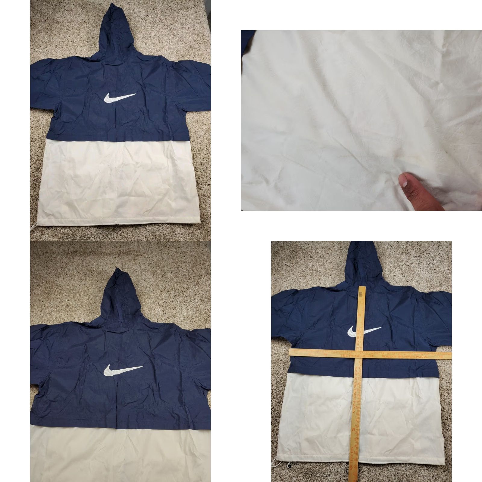 Nike VINTAGE Nike Windbreaker Jacket XL Mens Blue Full Zip Hooded 90s Oversized Size US XL / EU 56 / 4 - 8 Thumbnail