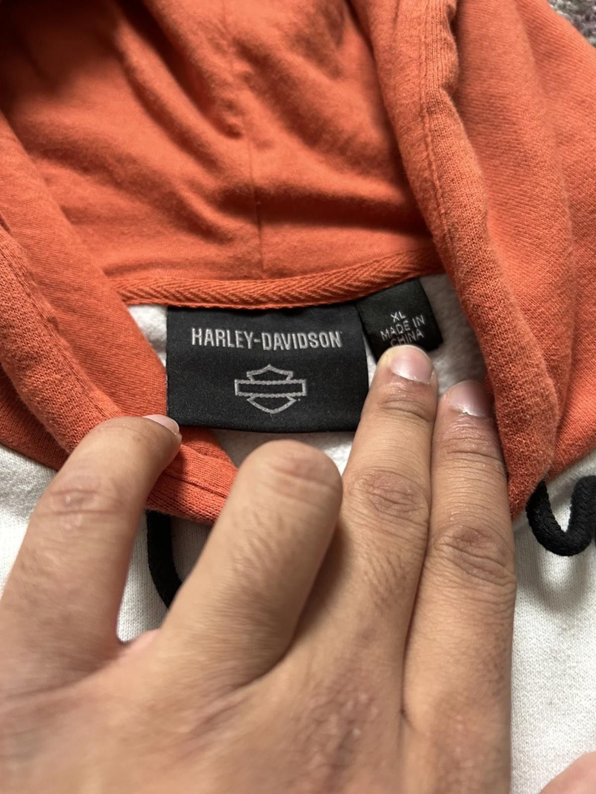 Harley Davidson Vintage Harley-Davidson Two-Tone Embroidered Hoodie Size ONE SIZE - 4 Thumbnail