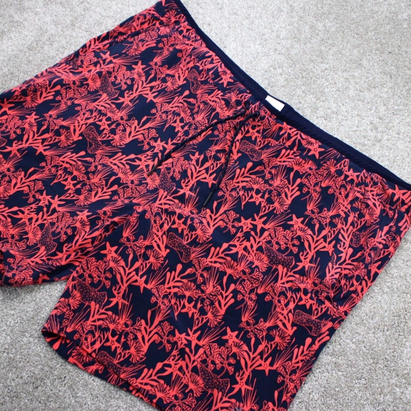 Vintage Coolibar Kahuna Swim Trunk Shorts Mens XL Pink/Blue Floral Polyester Stretch Trunks Mens XL Pink/Blue Floral Swim Bottom Size US 36 / EU 52 - 3 Thumbnail