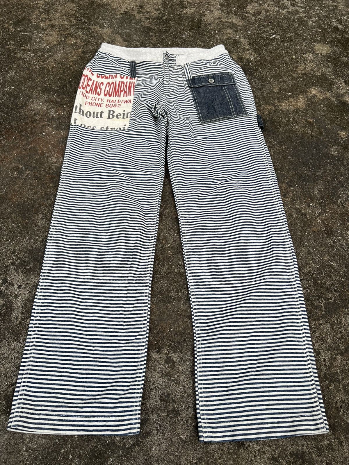 Japanese Brand OLD BETTY’S HICKORY STRIPE PANTS Size US 29 - 1 Thumbnail