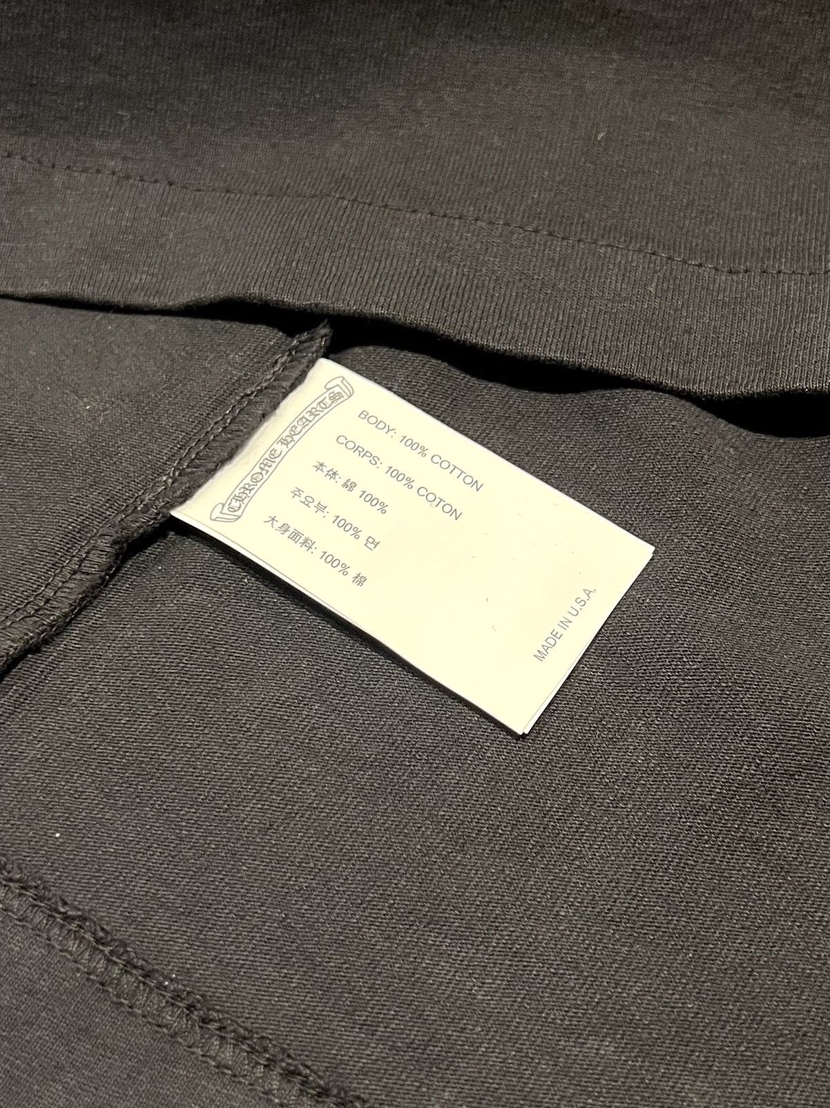 Chrome Hearts Chrome Hearts Black Pocket Tee Size US L / EU 52-54 / 3 - 5 Thumbnail