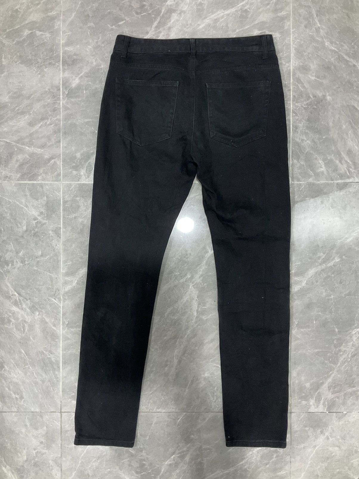 If Six Was Nine × Japanese Brand Jeans Black Distressed Denim Single Zip Forever 21 Size US 32 / EU 48 - 4 Thumbnail