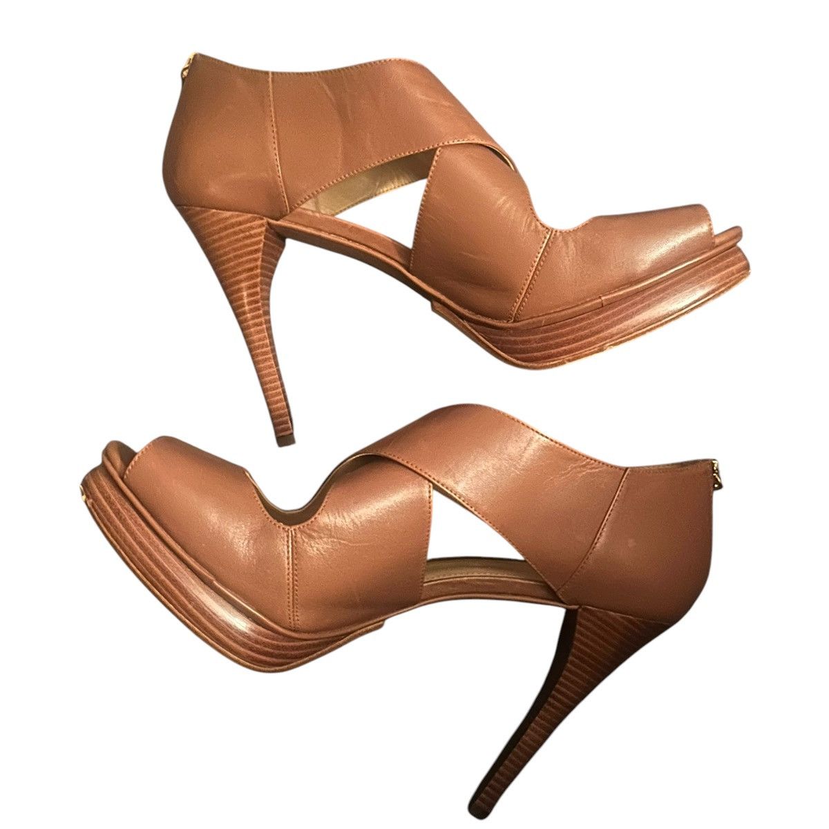 Michael Kors Michael Kors peep toe criss cross platform heeled shoes Size US 11 / IT 41 - 3 Thumbnail