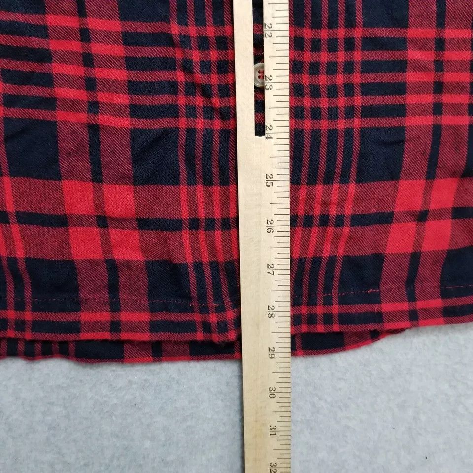Other Entro Shirt Womens Small Red Plaid Button Up Oversized Size S / US 4 / IT 40 - 11 Thumbnail
