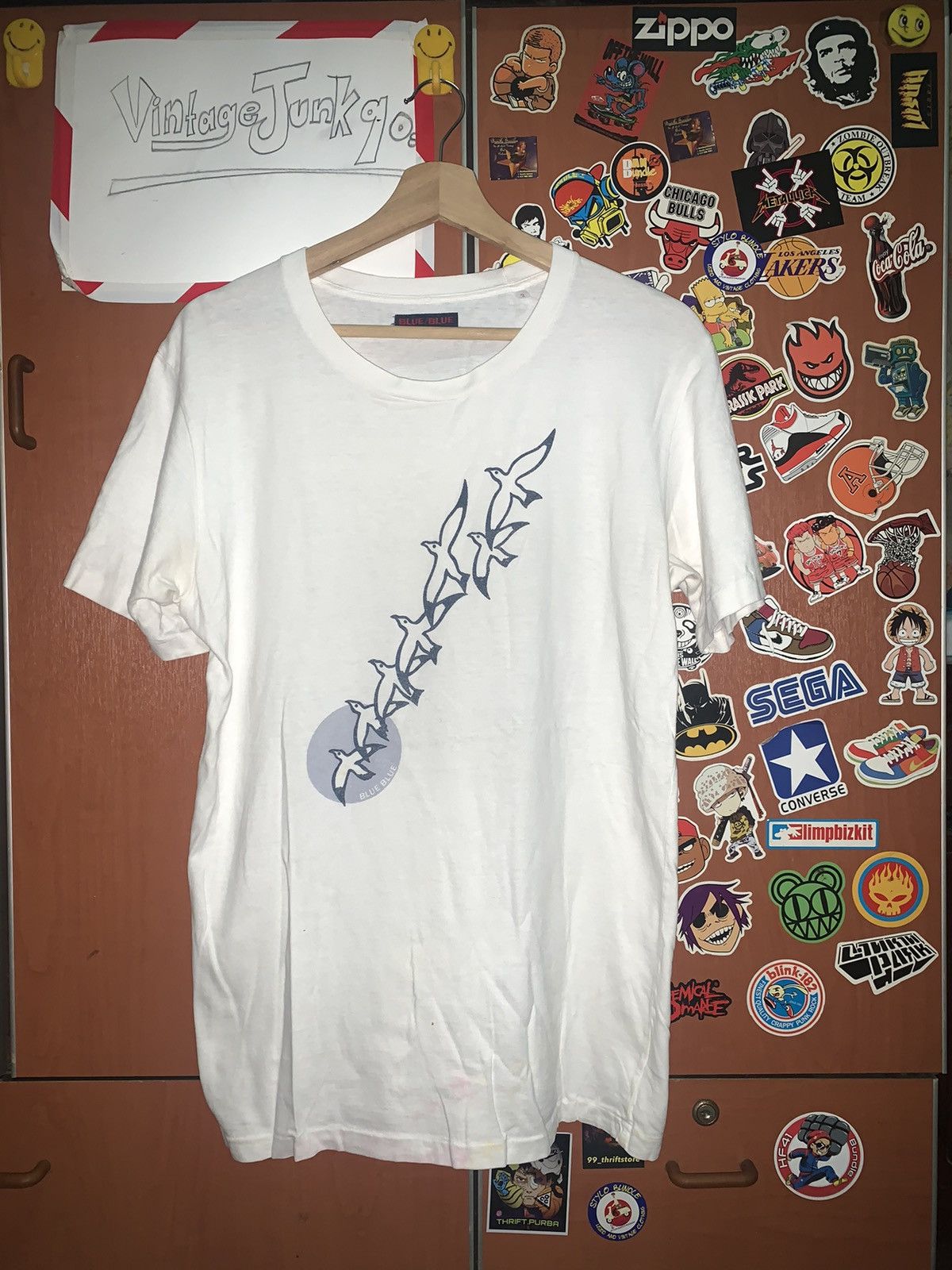Vintage Vintage BLUE BLUE T-shirt 90’s Size US M / EU 48-50 / 2 - 1 Thumbnail