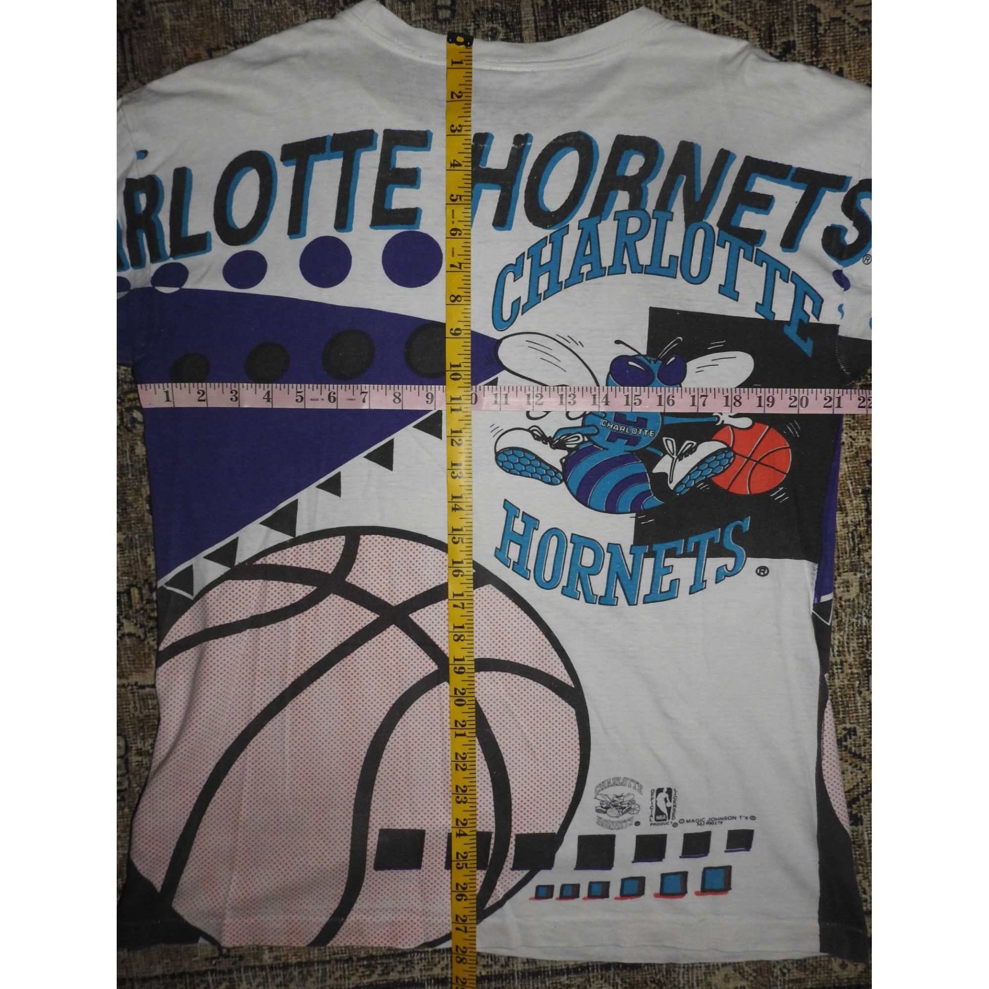 Other Vintage 90s Charlotte Hornets Magic Johnson Single Stitch T- Size US M / EU 48-50 / 2 - 7 Thumbnail