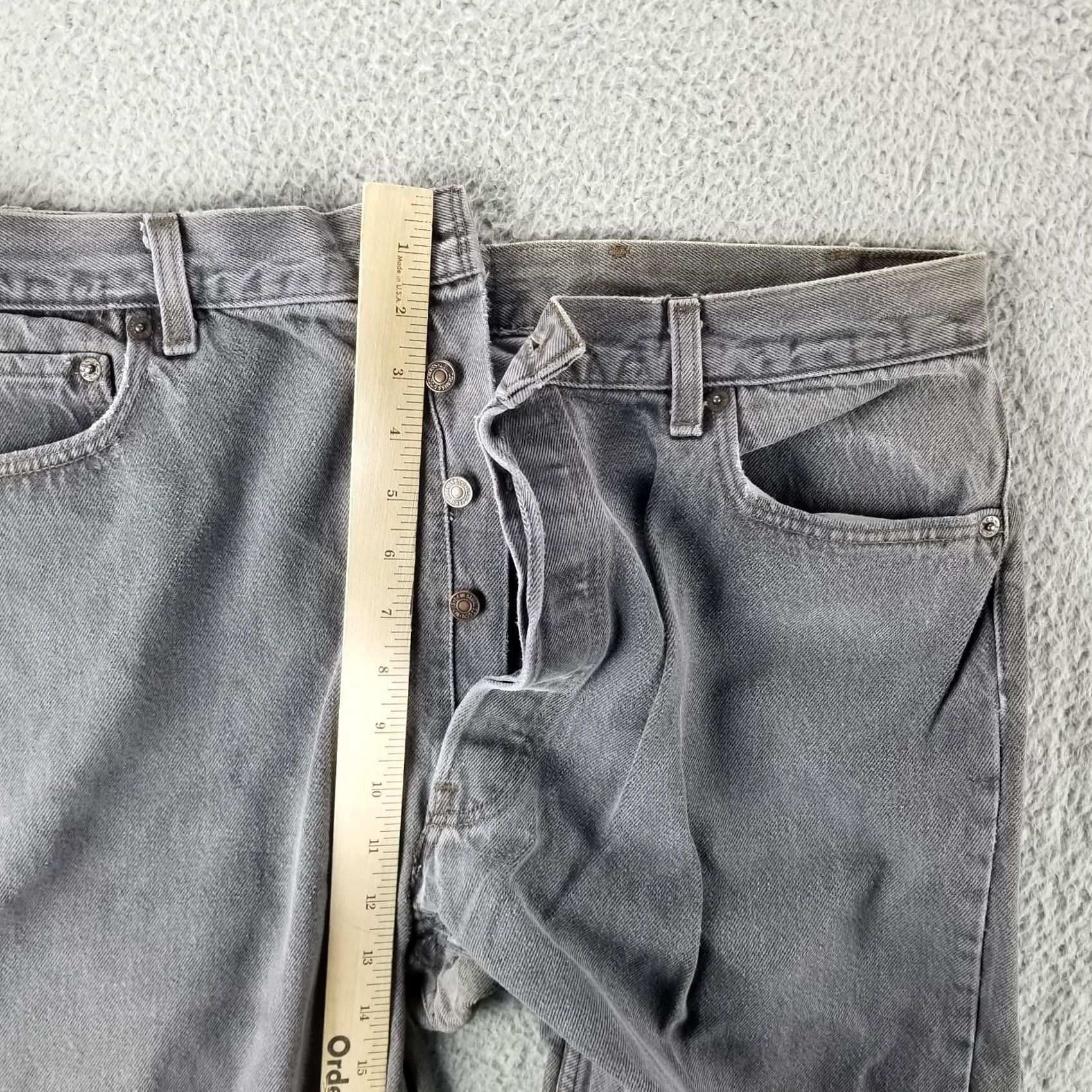 Levi's Levi's 501 Jeans Main Copper Hardware Button Fly Denim 36X27 Gray - Vintage, Regular, Men, 90s Theme, US Size US 36 / EU 52 - 5 Thumbnail