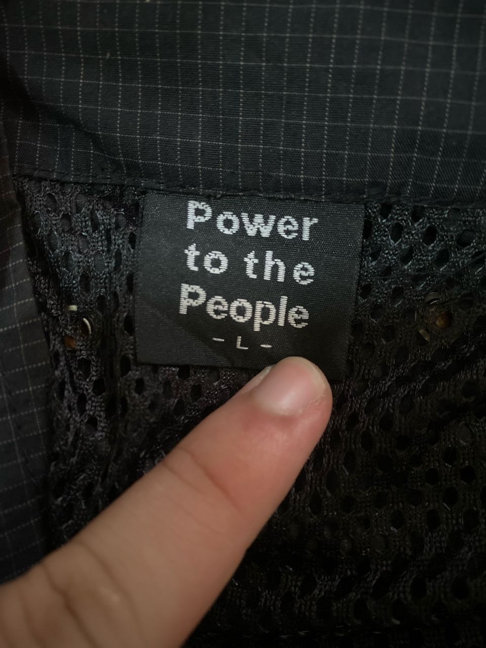 Japanese Brand Vtg 90s Power To The People ripstop zip up jacket Size US L / EU 52-54 / 3 - 7 Thumbnail