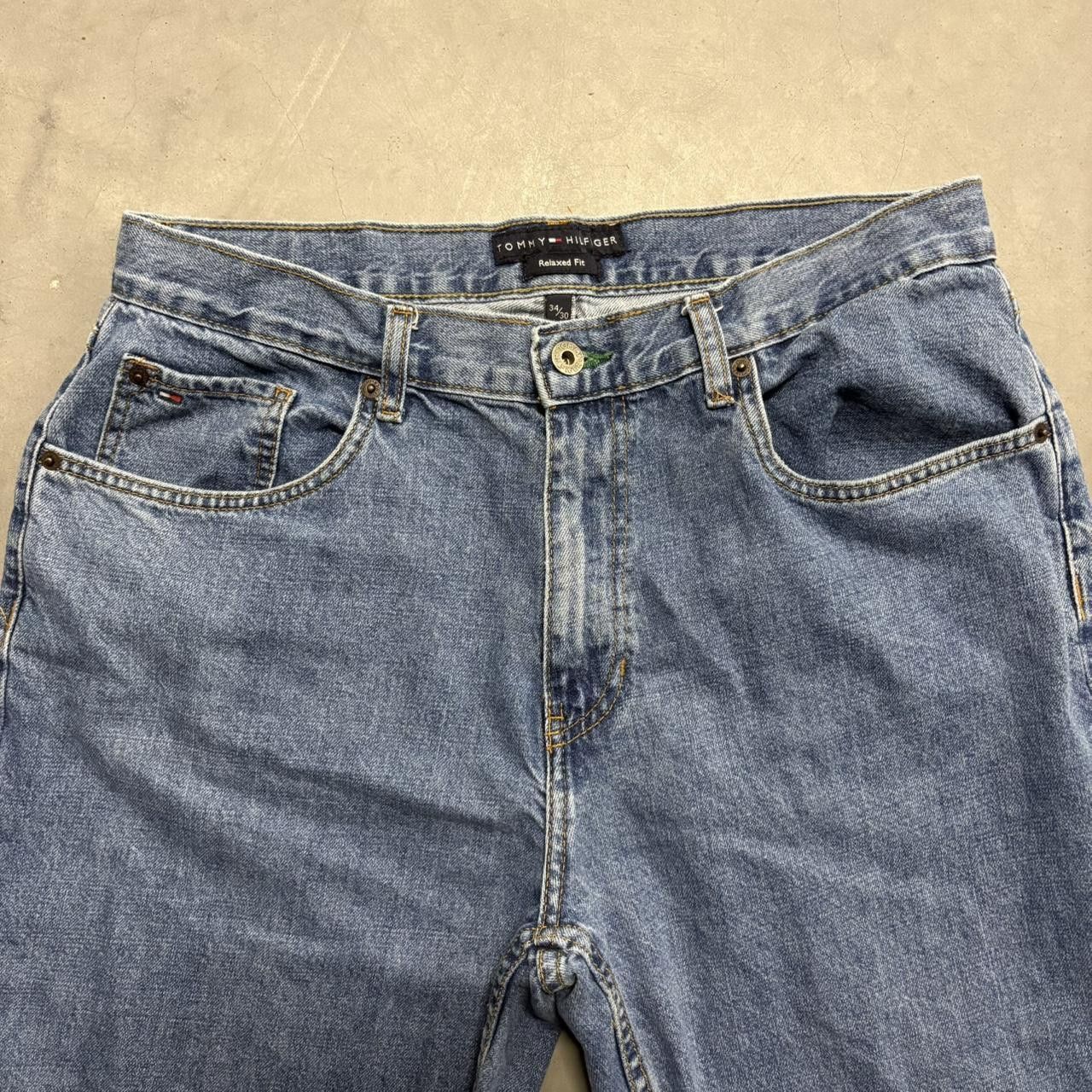 Tommy Hilfiger Crazy Vintage Y2K/2000s Baggy Tommy Hilfiger Medium Wash Skater Style Denim Jeans! Size US 34 / EU 50 - 4 Thumbnail