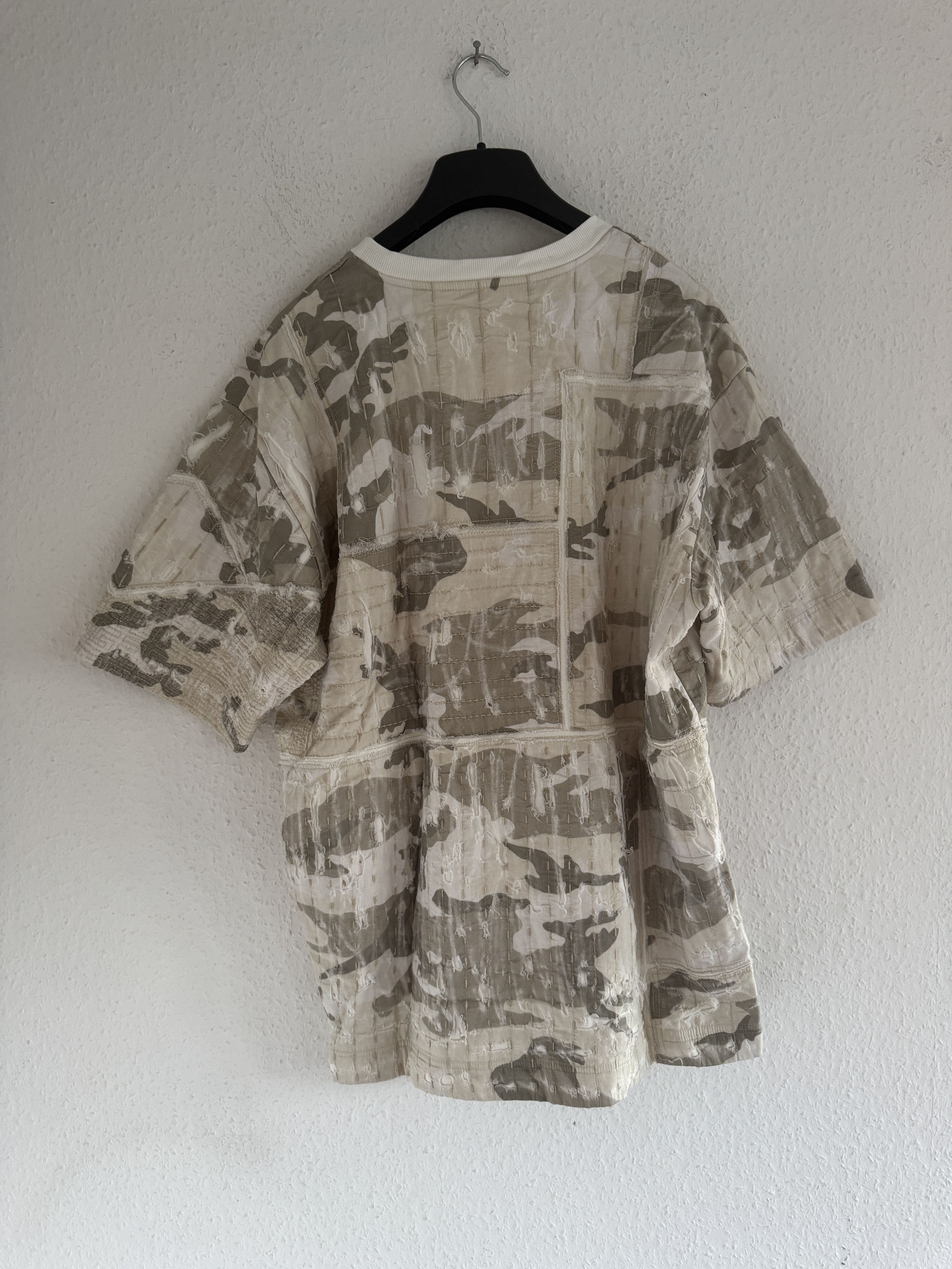 Givenchy Givenchy Oversized Distressed Cotton Jersey/Linen T-Shirt Size US XXL / EU 58 / 5 - 12 Thumbnail